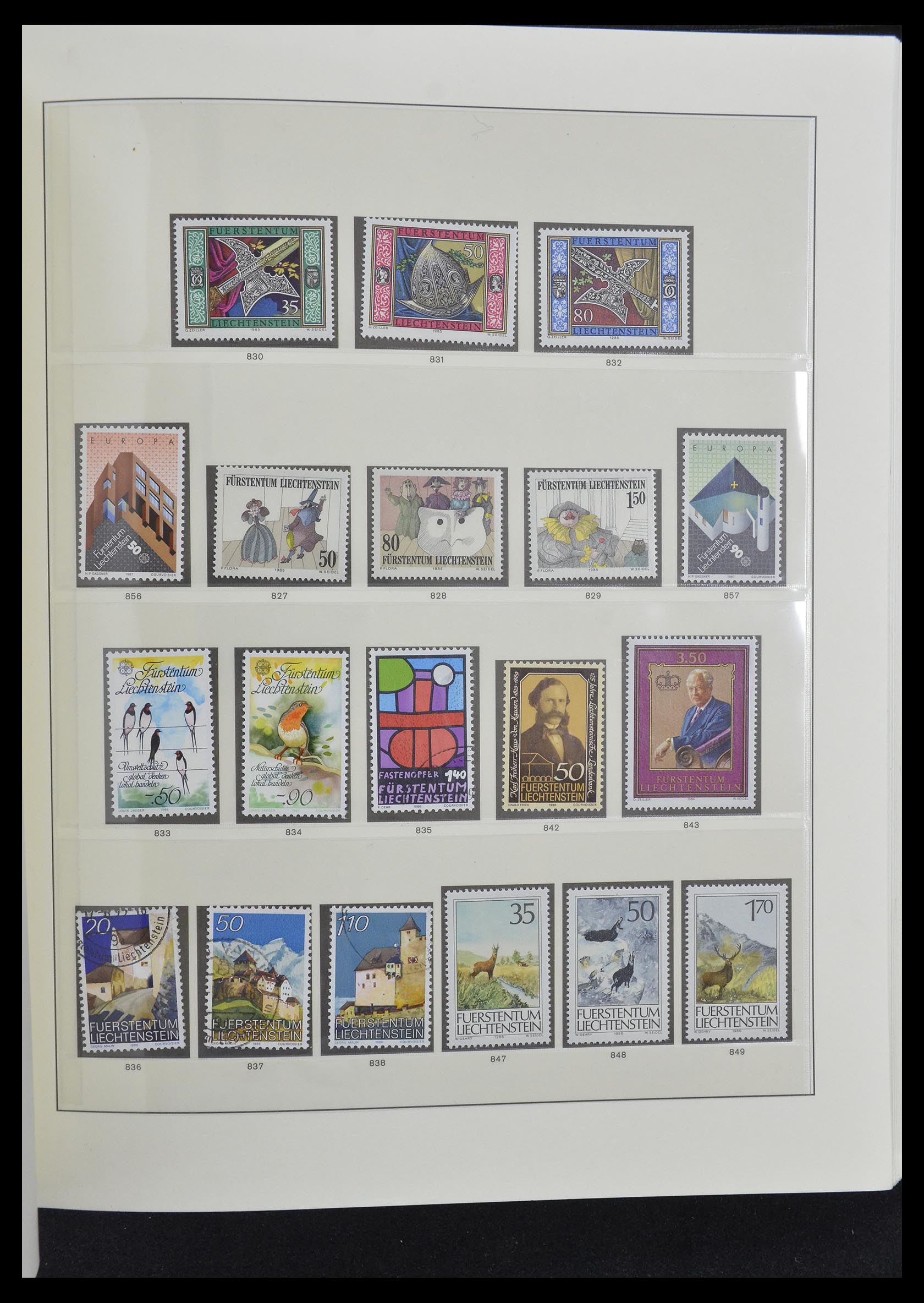 33140 042 - Postzegelverzameling 33140 Liechtenstein 1912-1990.