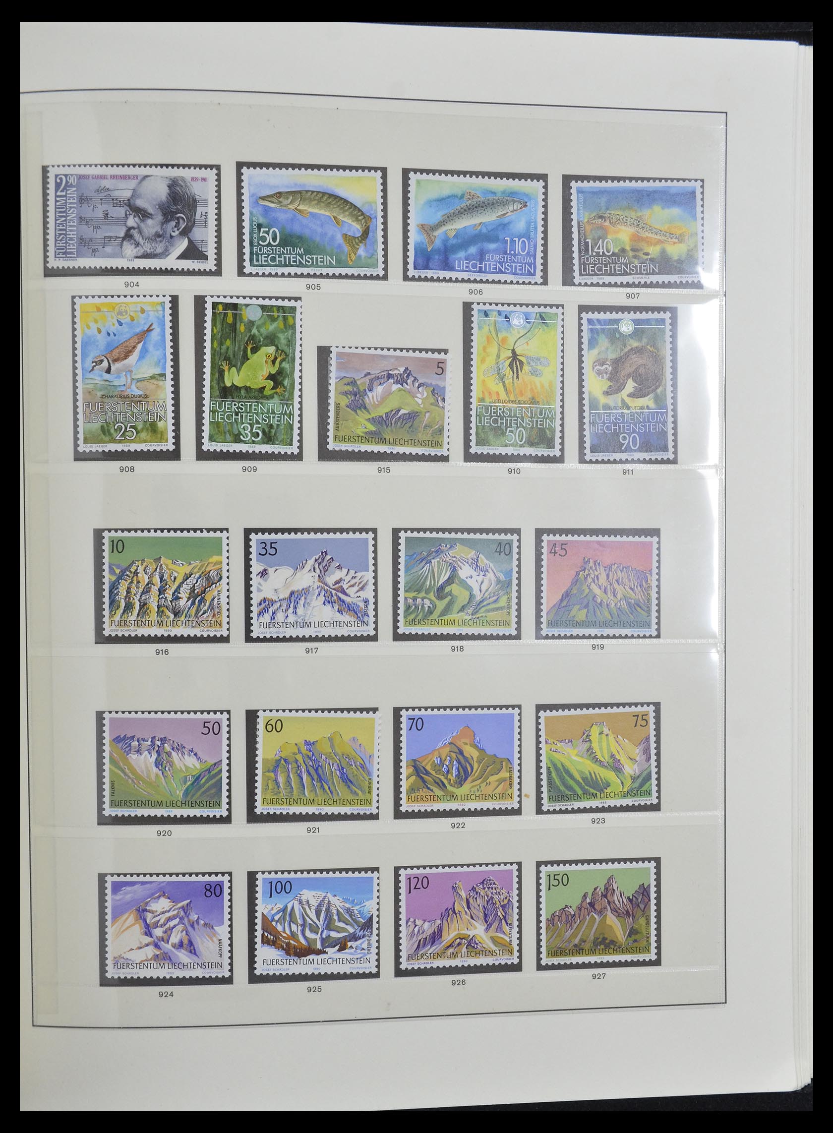 33140 046 - Postzegelverzameling 33140 Liechtenstein 1912-1990.