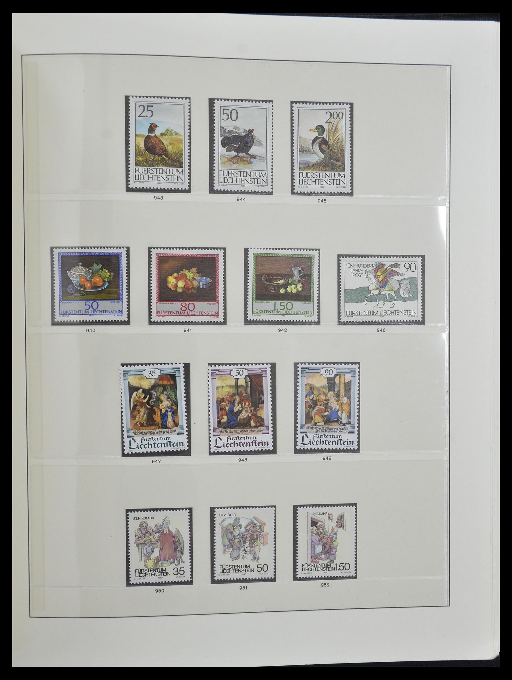 33140 048 - Postzegelverzameling 33140 Liechtenstein 1912-1990.