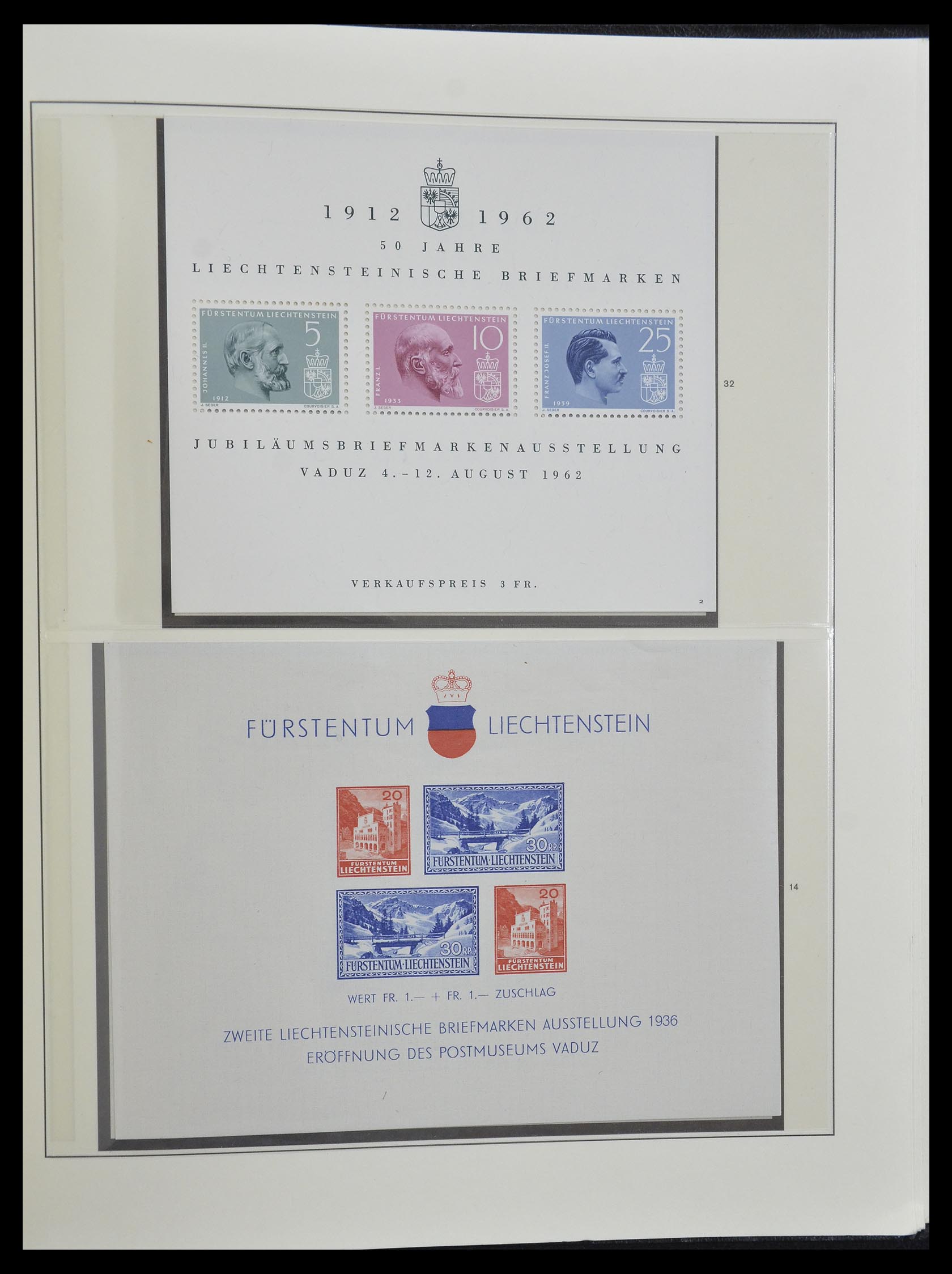 33140 051 - Postzegelverzameling 33140 Liechtenstein 1912-1990.
