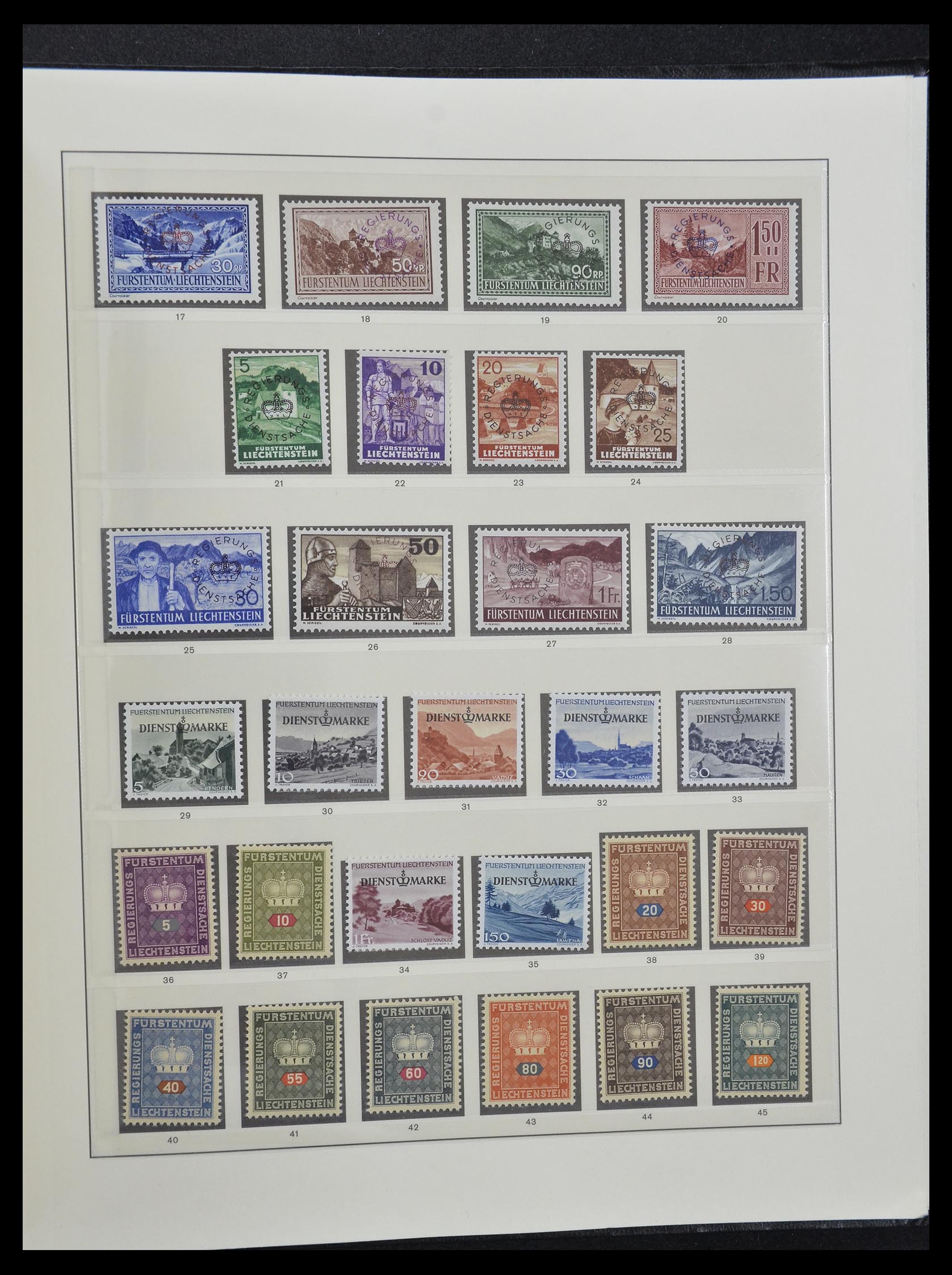 33140 054 - Postzegelverzameling 33140 Liechtenstein 1912-1990.