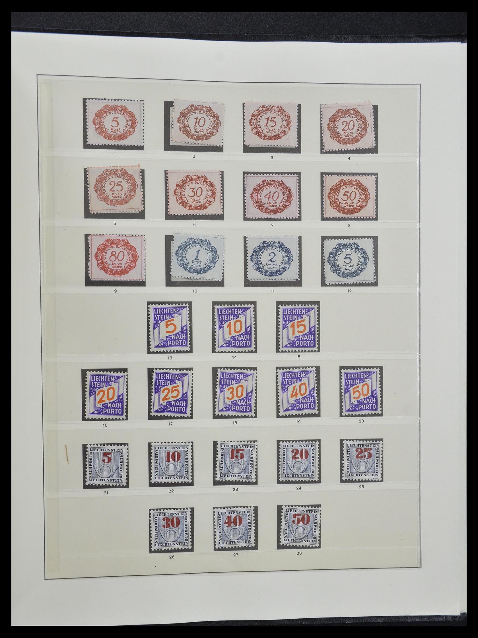 33140 056 - Postzegelverzameling 33140 Liechtenstein 1912-1990.