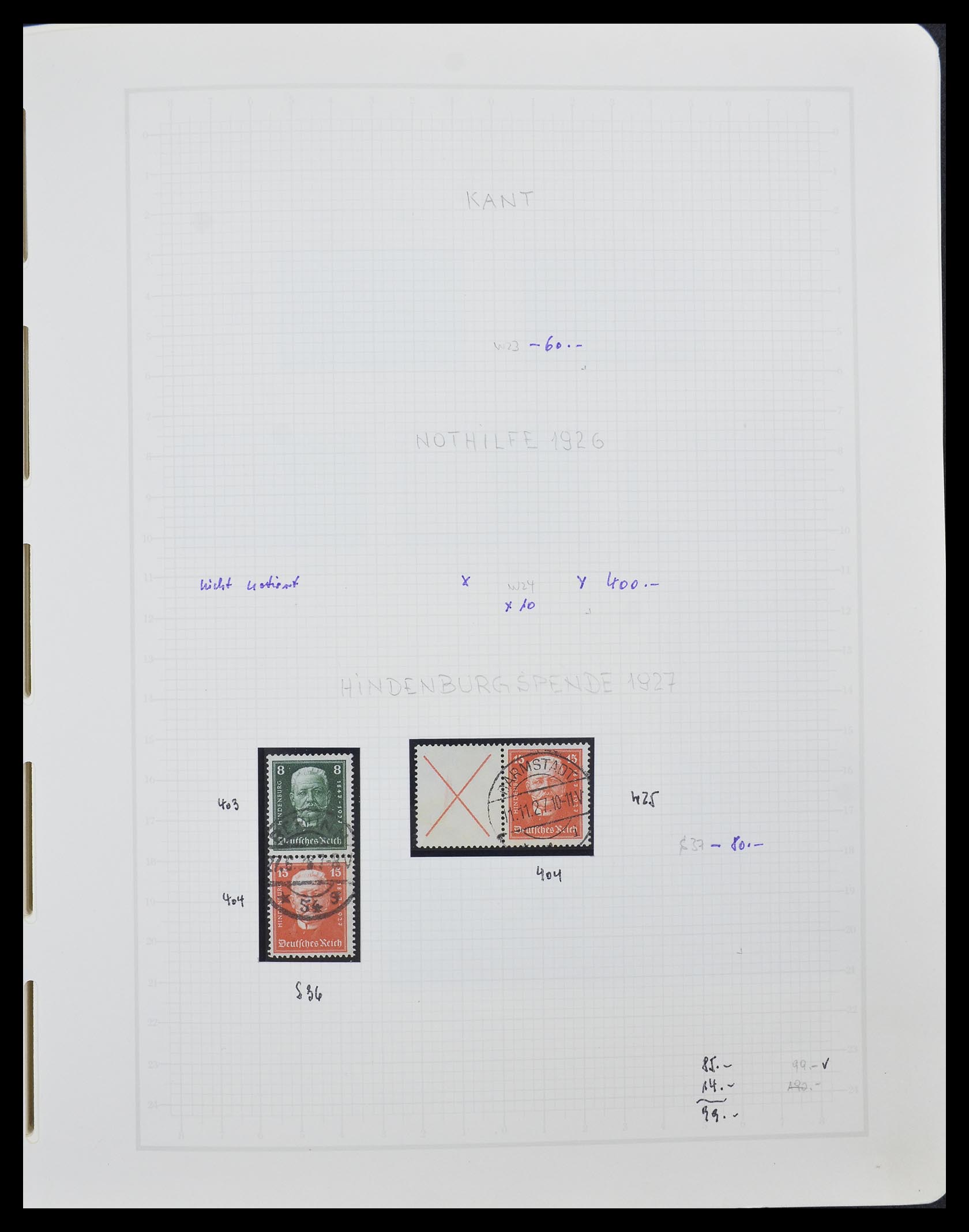 33141 001 - Stamp collection 33141 German Reich combinations 1927-1941.