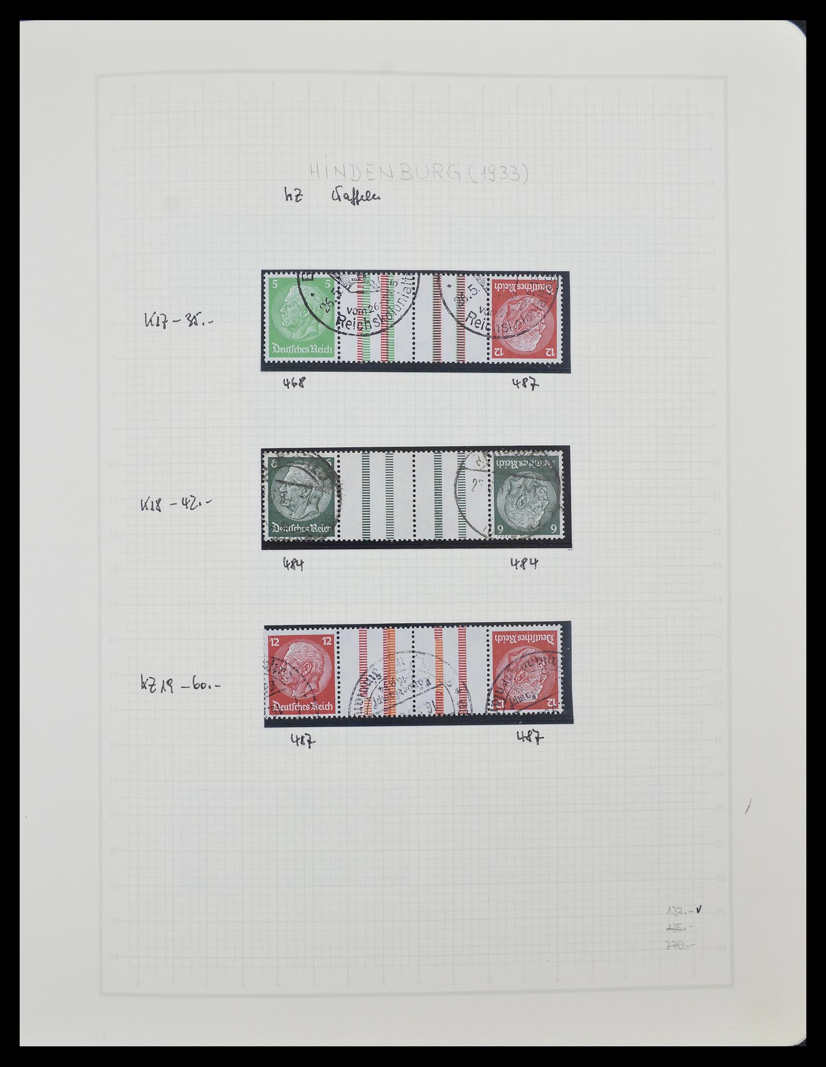 33141 011 - Stamp collection 33141 German Reich combinations 1927-1941.