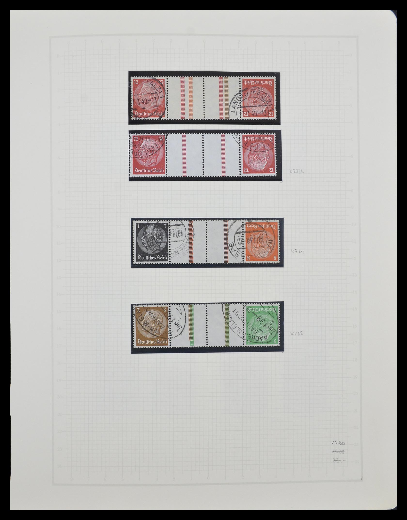 33141 020 - Stamp collection 33141 German Reich combinations 1927-1941.
