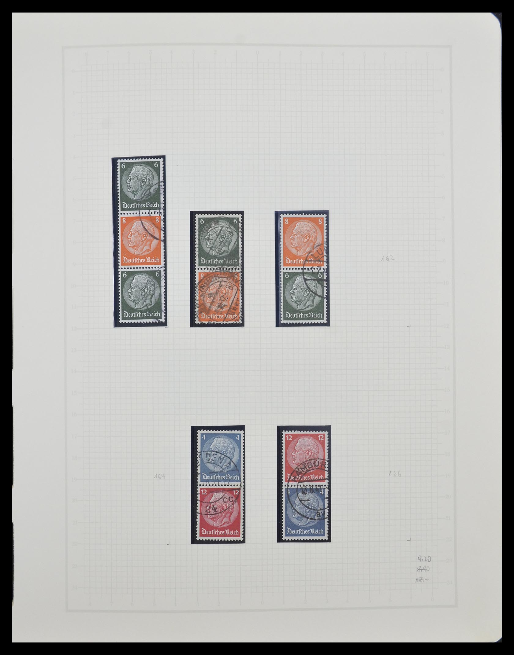 33141 023 - Postzegelverzameling 33141 Duitse Rijk combinaties 1927-1941.