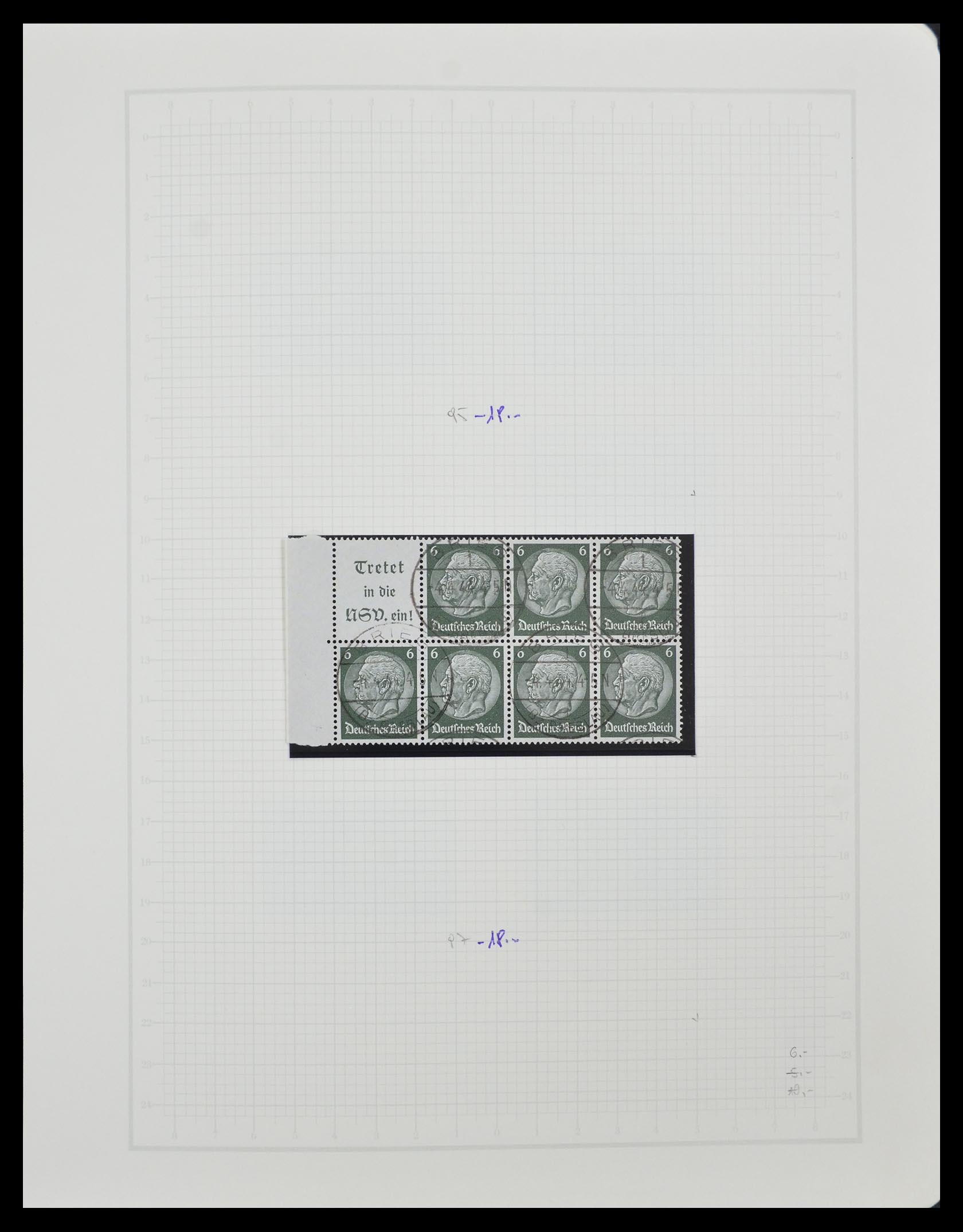33141 028 - Postzegelverzameling 33141 Duitse Rijk combinaties 1927-1941.
