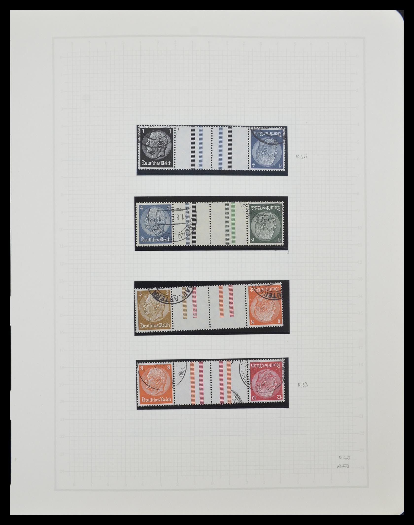 33141 035 - Postzegelverzameling 33141 Duitse Rijk combinaties 1927-1941.