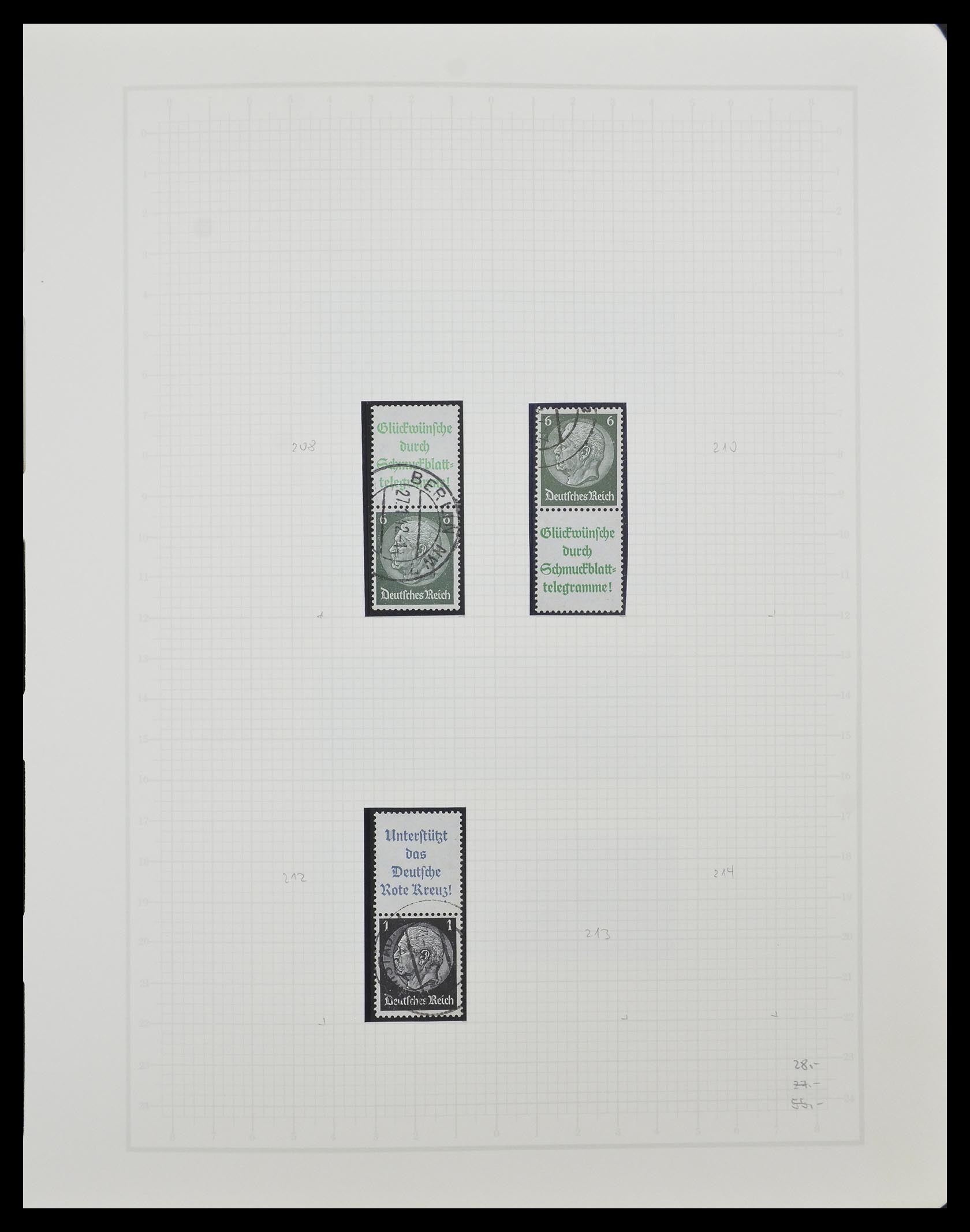 33141 038 - Postzegelverzameling 33141 Duitse Rijk combinaties 1927-1941.