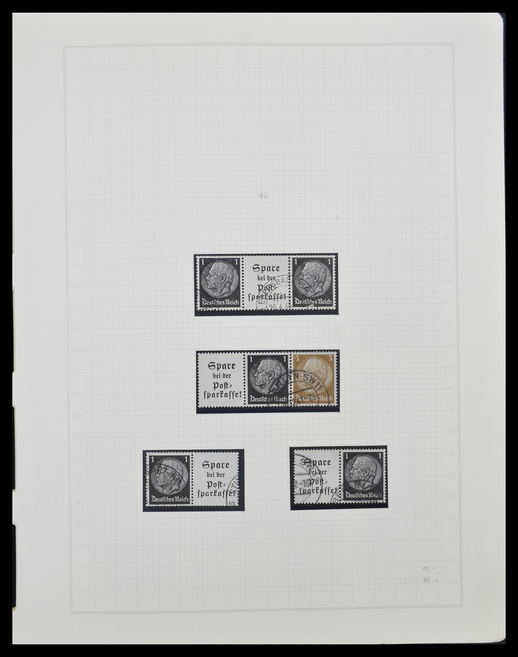 33141 043 - Postzegelverzameling 33141 Duitse Rijk combinaties 1927-1941.