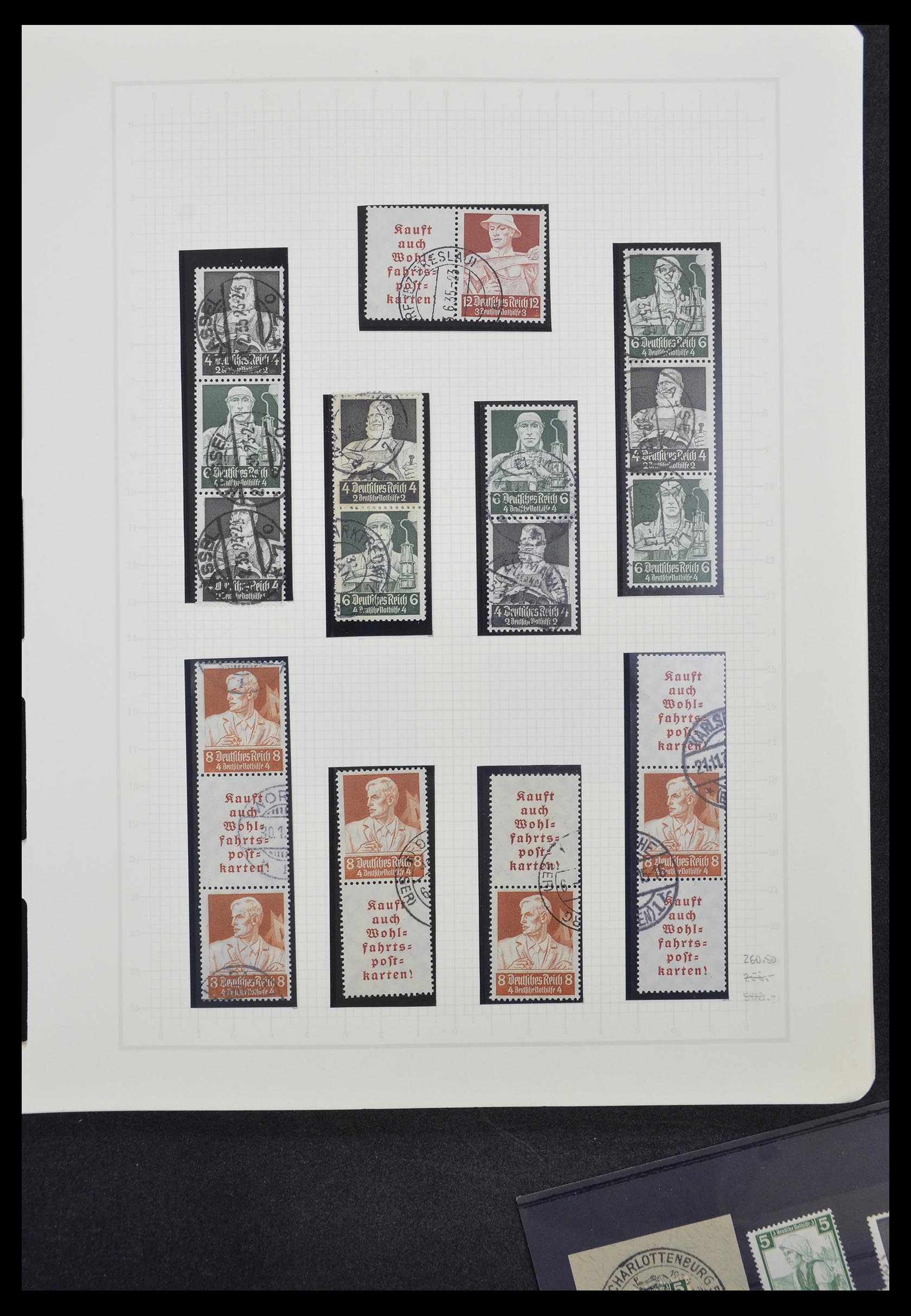 33141 044 - Postzegelverzameling 33141 Duitse Rijk combinaties 1927-1941.