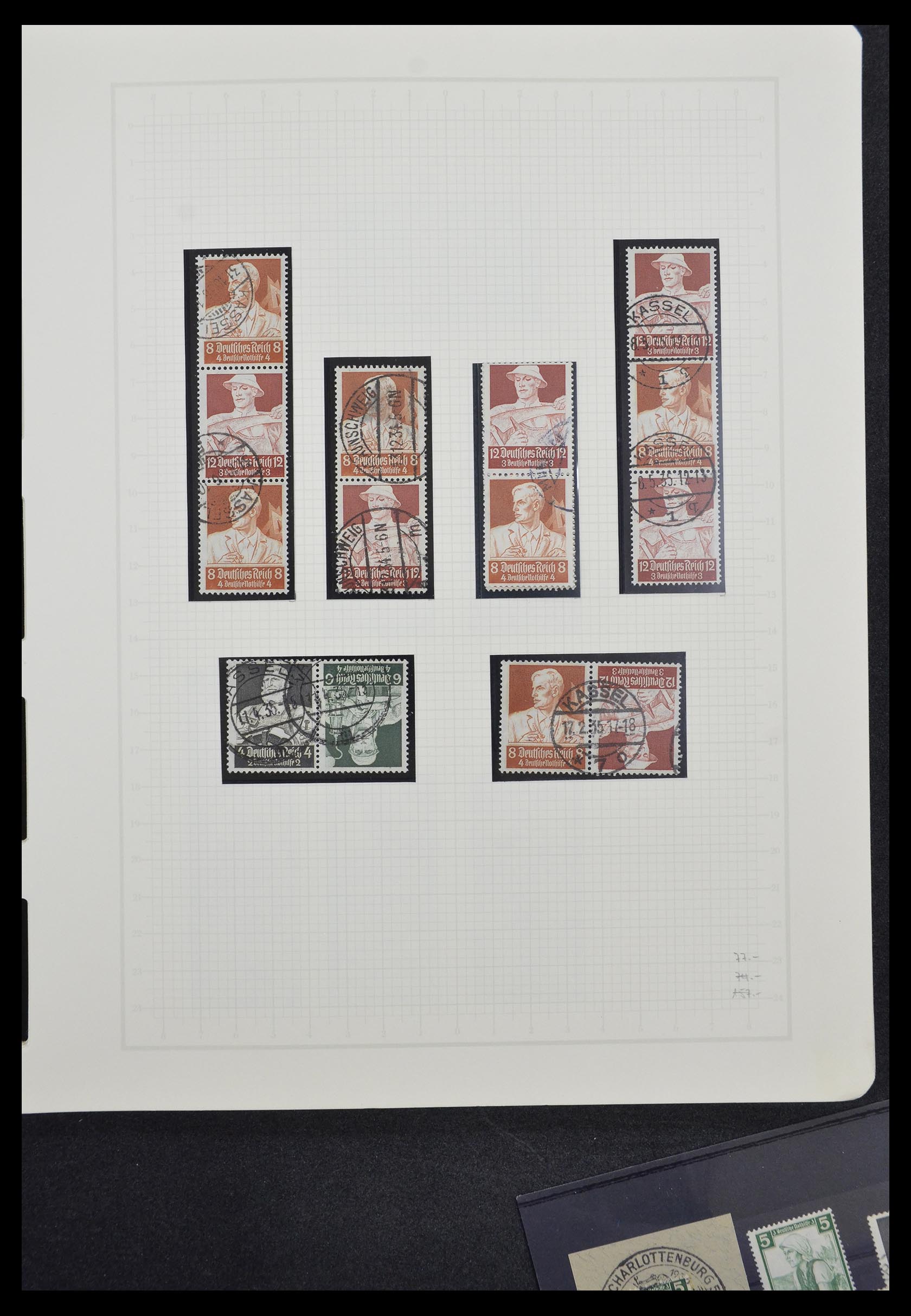 33141 045 - Stamp collection 33141 German Reich combinations 1927-1941.