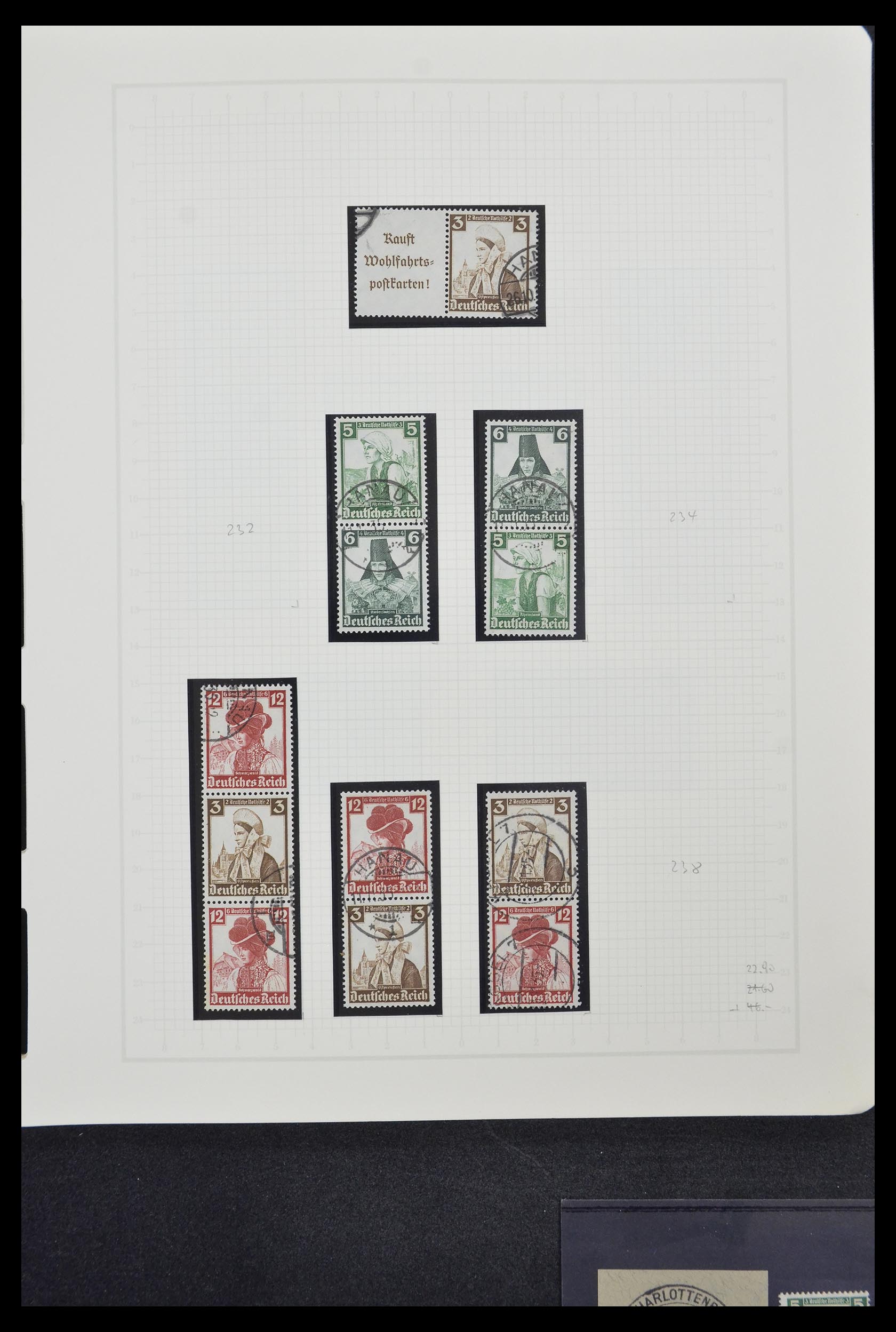 33141 046 - Postzegelverzameling 33141 Duitse Rijk combinaties 1927-1941.