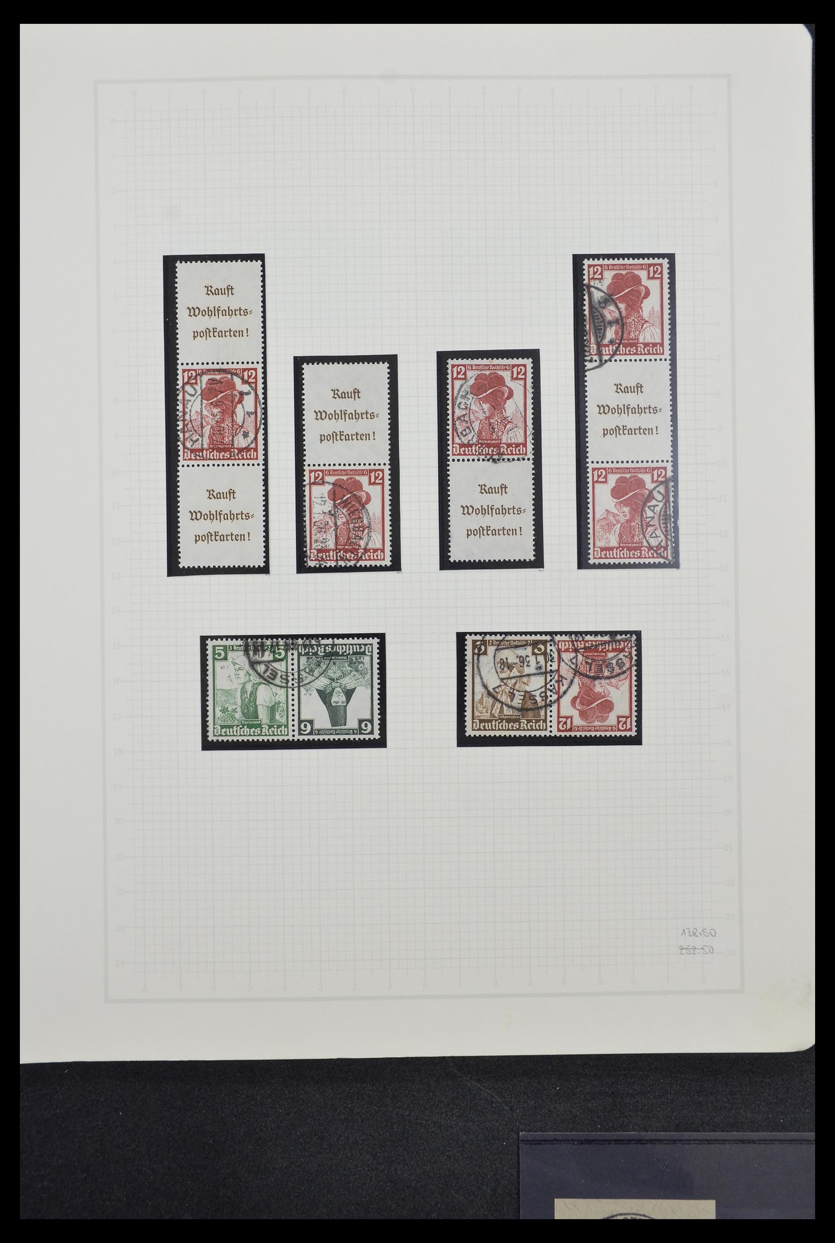 33141 047 - Postzegelverzameling 33141 Duitse Rijk combinaties 1927-1941.
