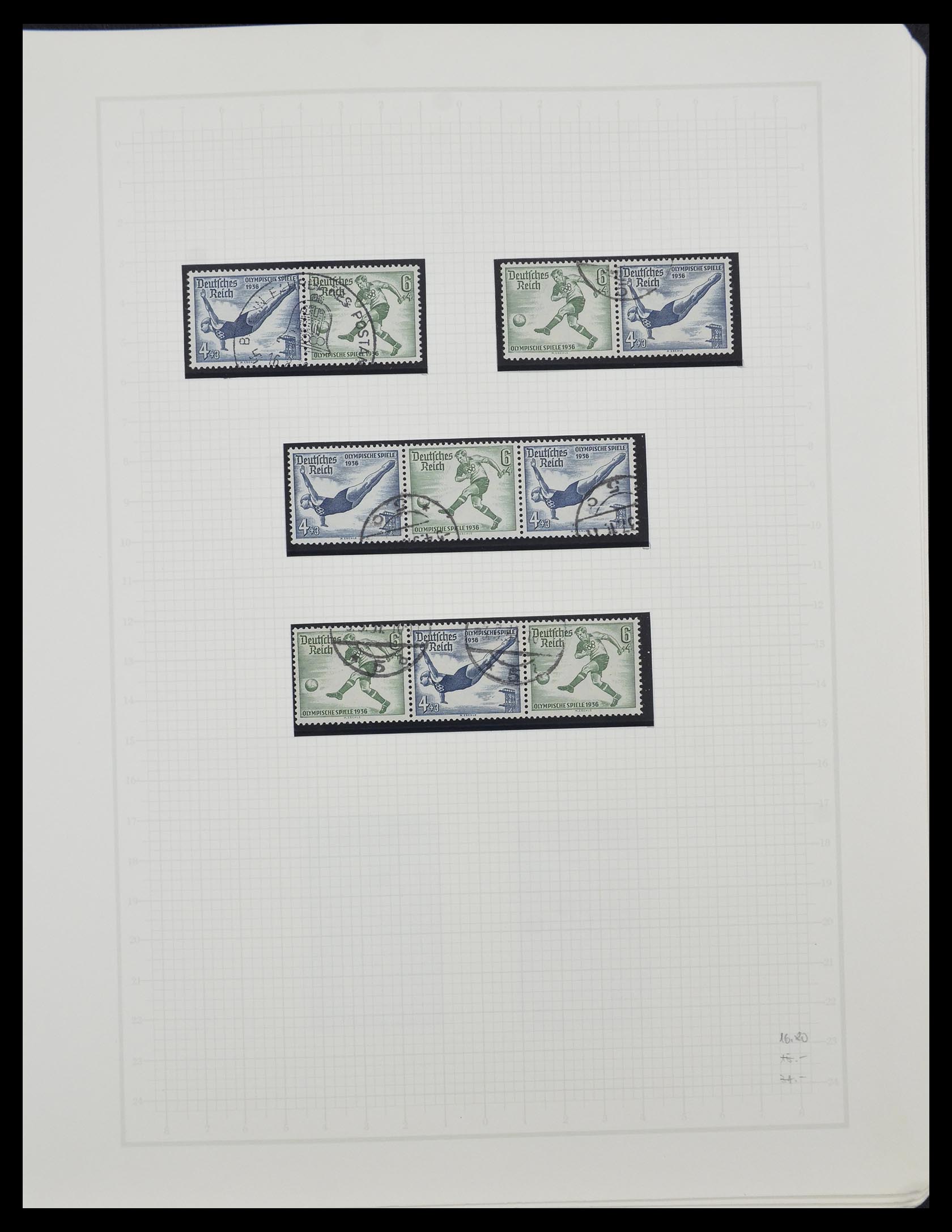 33141 049 - Stamp collection 33141 German Reich combinations 1927-1941.