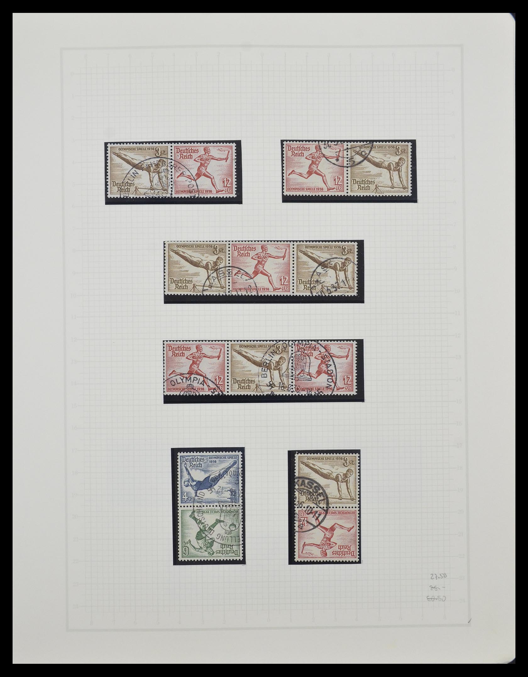 33141 050 - Postzegelverzameling 33141 Duitse Rijk combinaties 1927-1941.