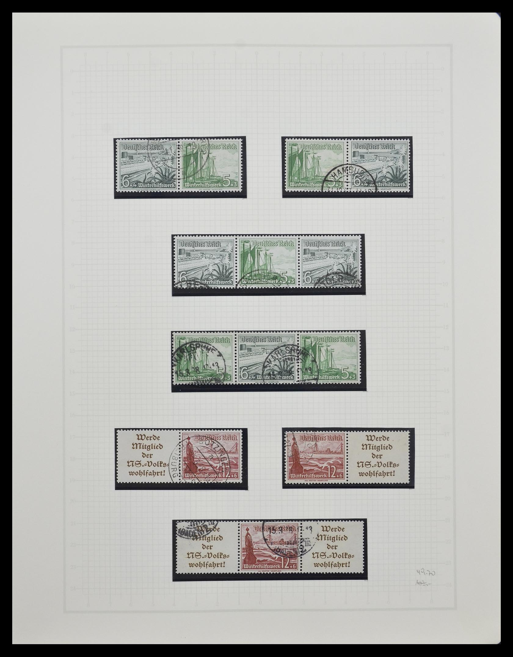 33141 053 - Postzegelverzameling 33141 Duitse Rijk combinaties 1927-1941.