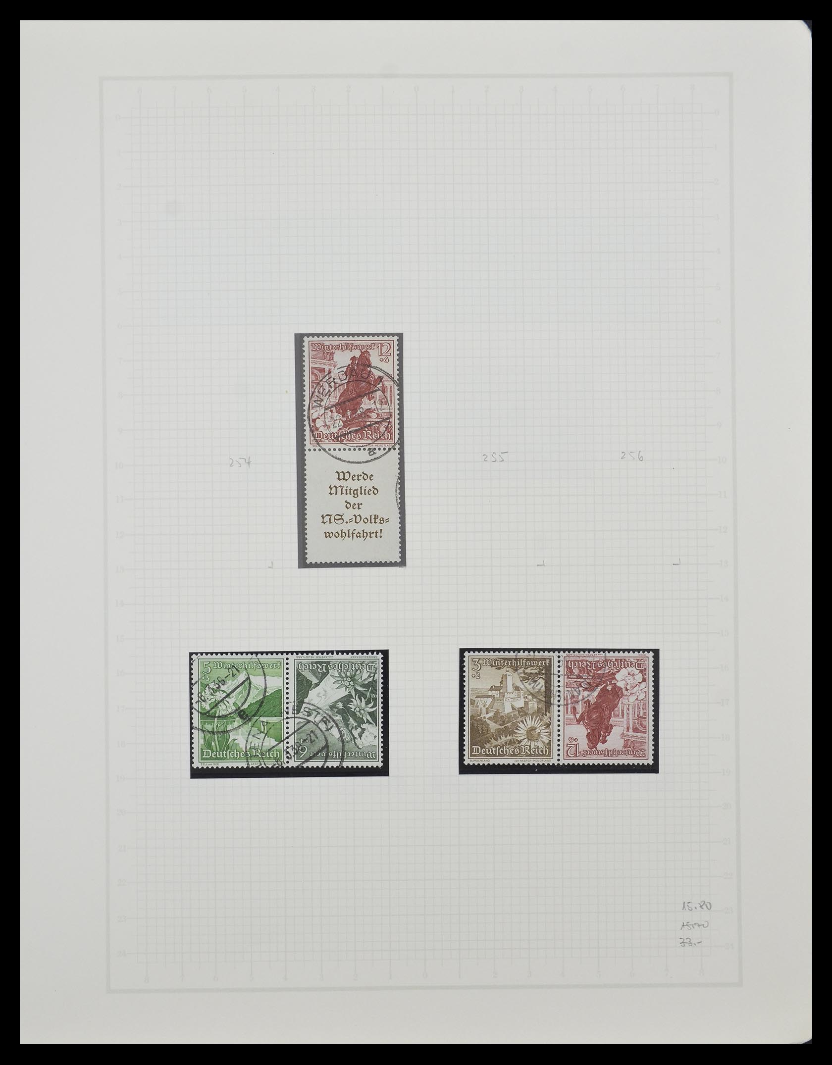 33141 056 - Stamp collection 33141 German Reich combinations 1927-1941.