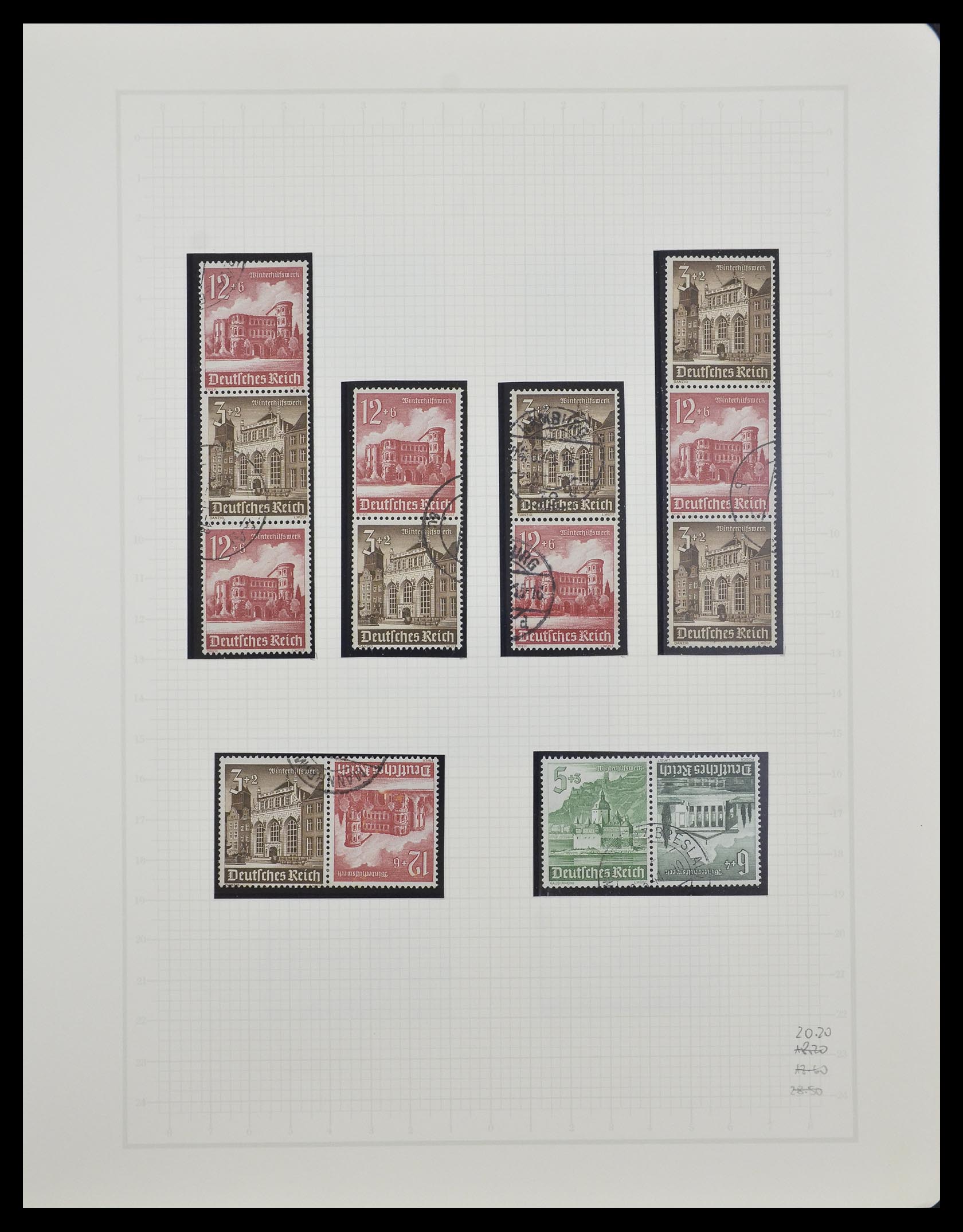 33141 060 - Postzegelverzameling 33141 Duitse Rijk combinaties 1927-1941.