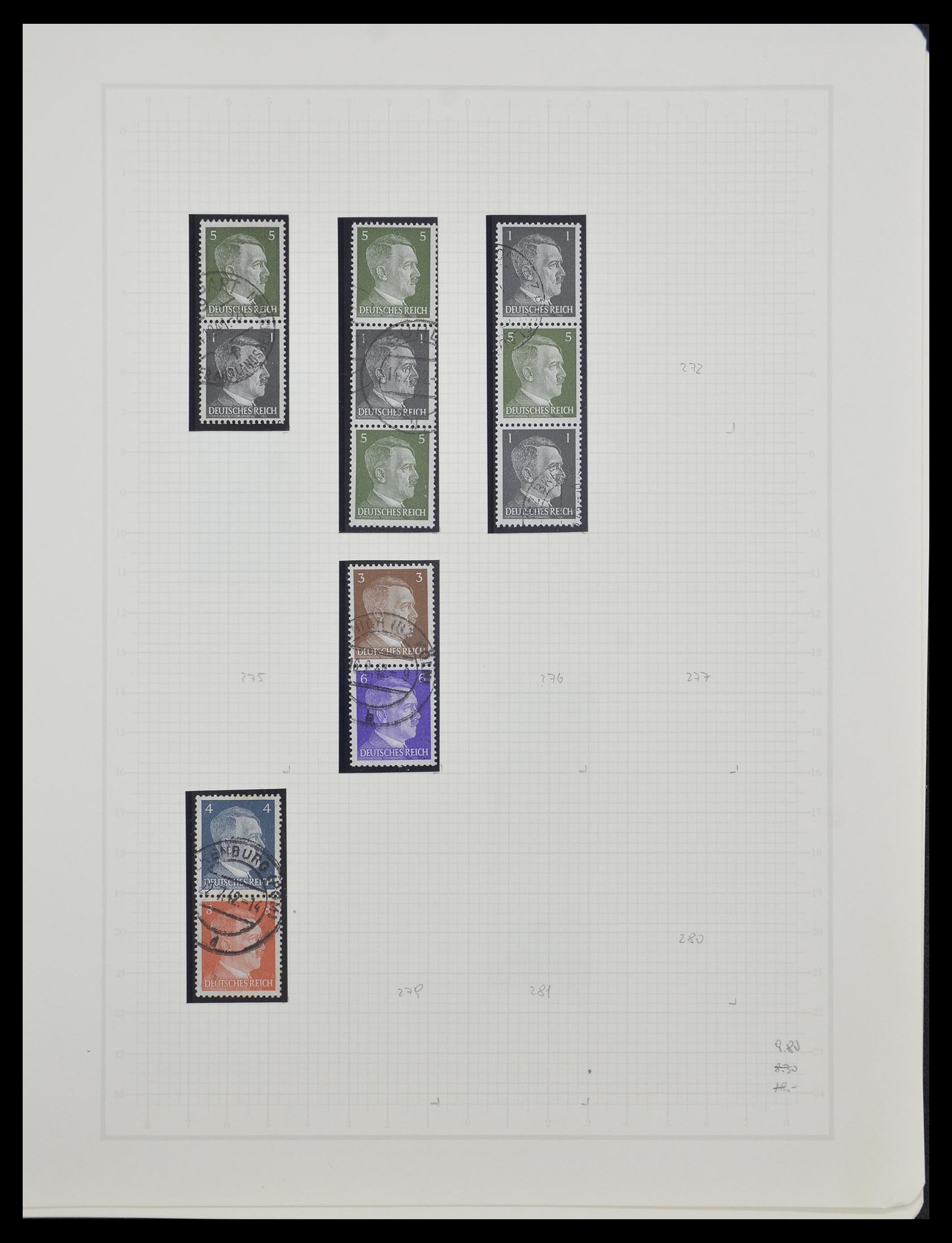 33141 063 - Postzegelverzameling 33141 Duitse Rijk combinaties 1927-1941.