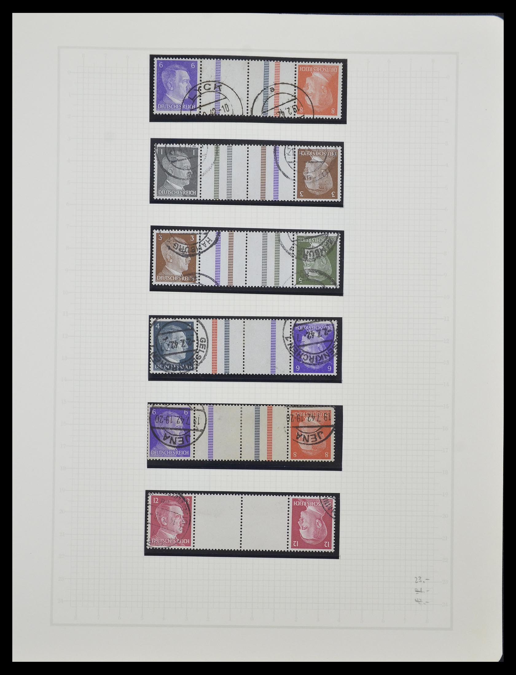 33141 065 - Postzegelverzameling 33141 Duitse Rijk combinaties 1927-1941.