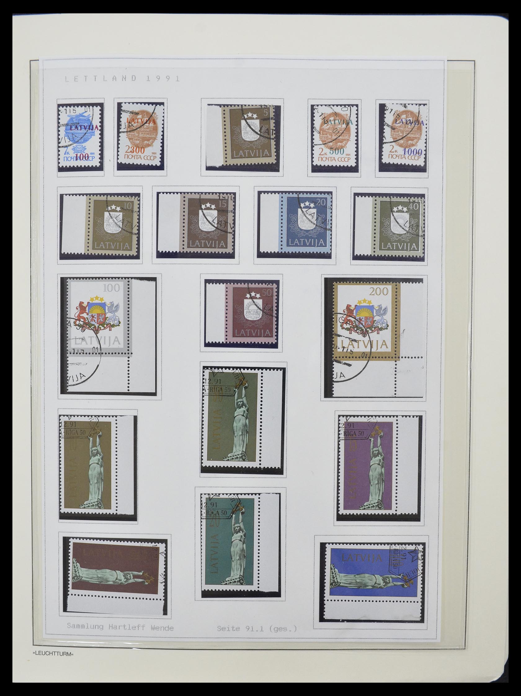 33143 001 - Postzegelverzameling 33143 Letland 1991-2009.