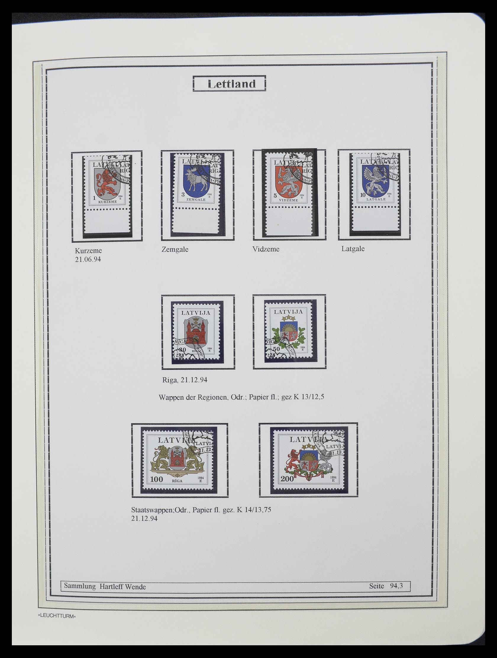 33143 009 - Postzegelverzameling 33143 Letland 1991-2009.