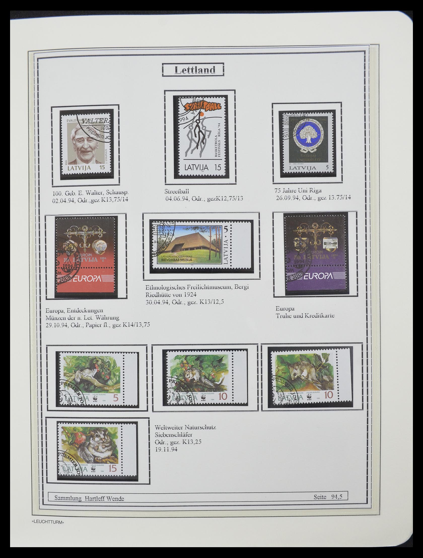 33143 011 - Postzegelverzameling 33143 Letland 1991-2009.
