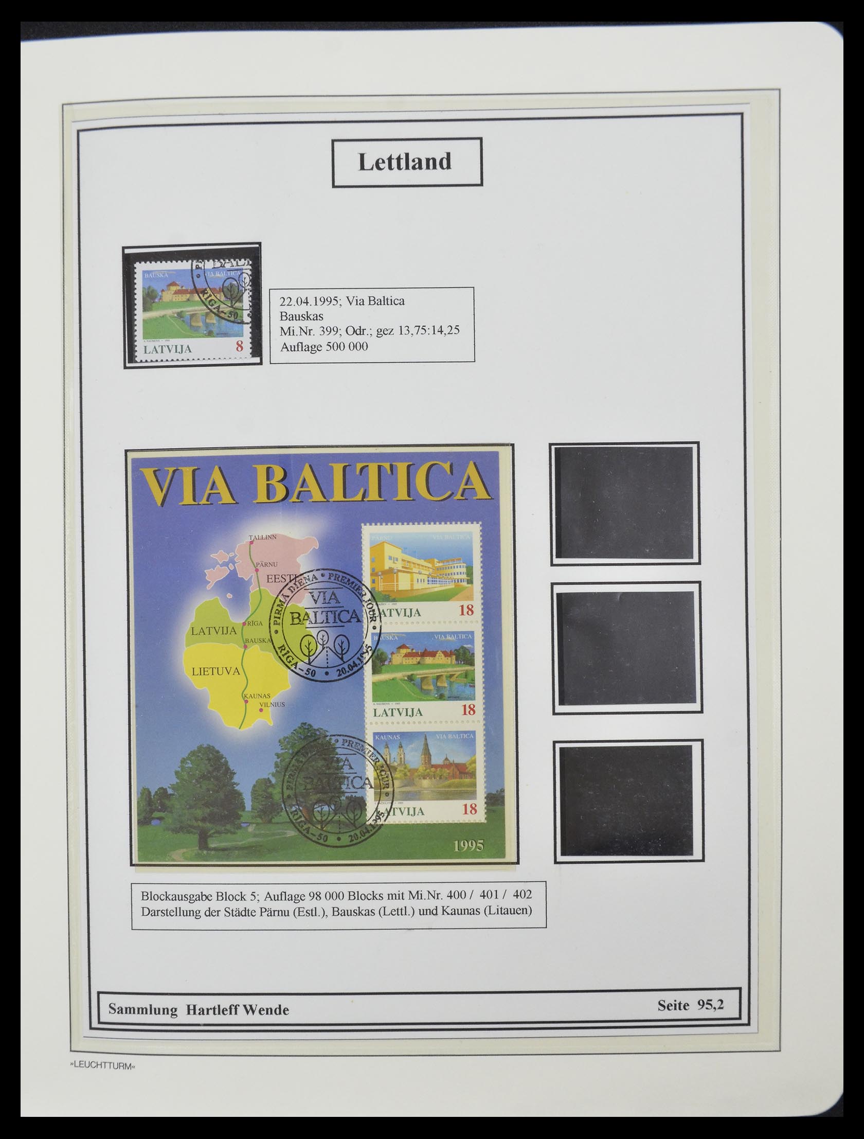 33143 013 - Postzegelverzameling 33143 Letland 1991-2009.