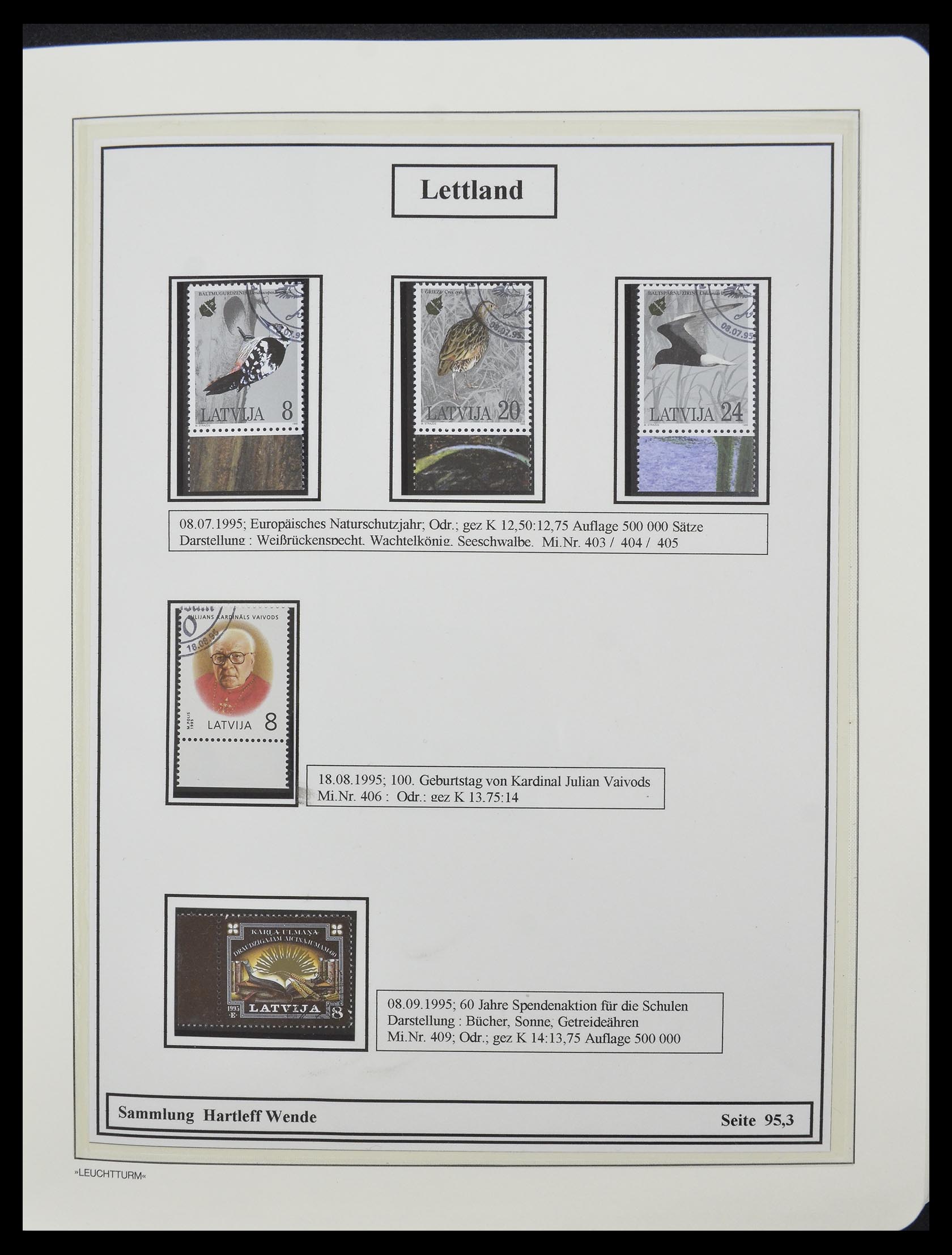 33143 014 - Postzegelverzameling 33143 Letland 1991-2009.