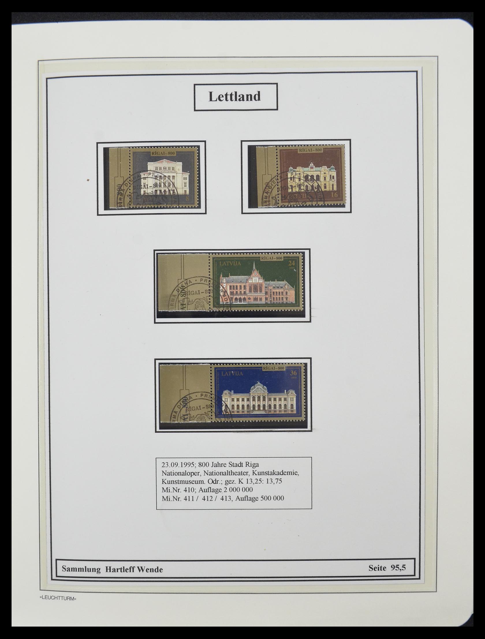 33143 016 - Postzegelverzameling 33143 Letland 1991-2009.