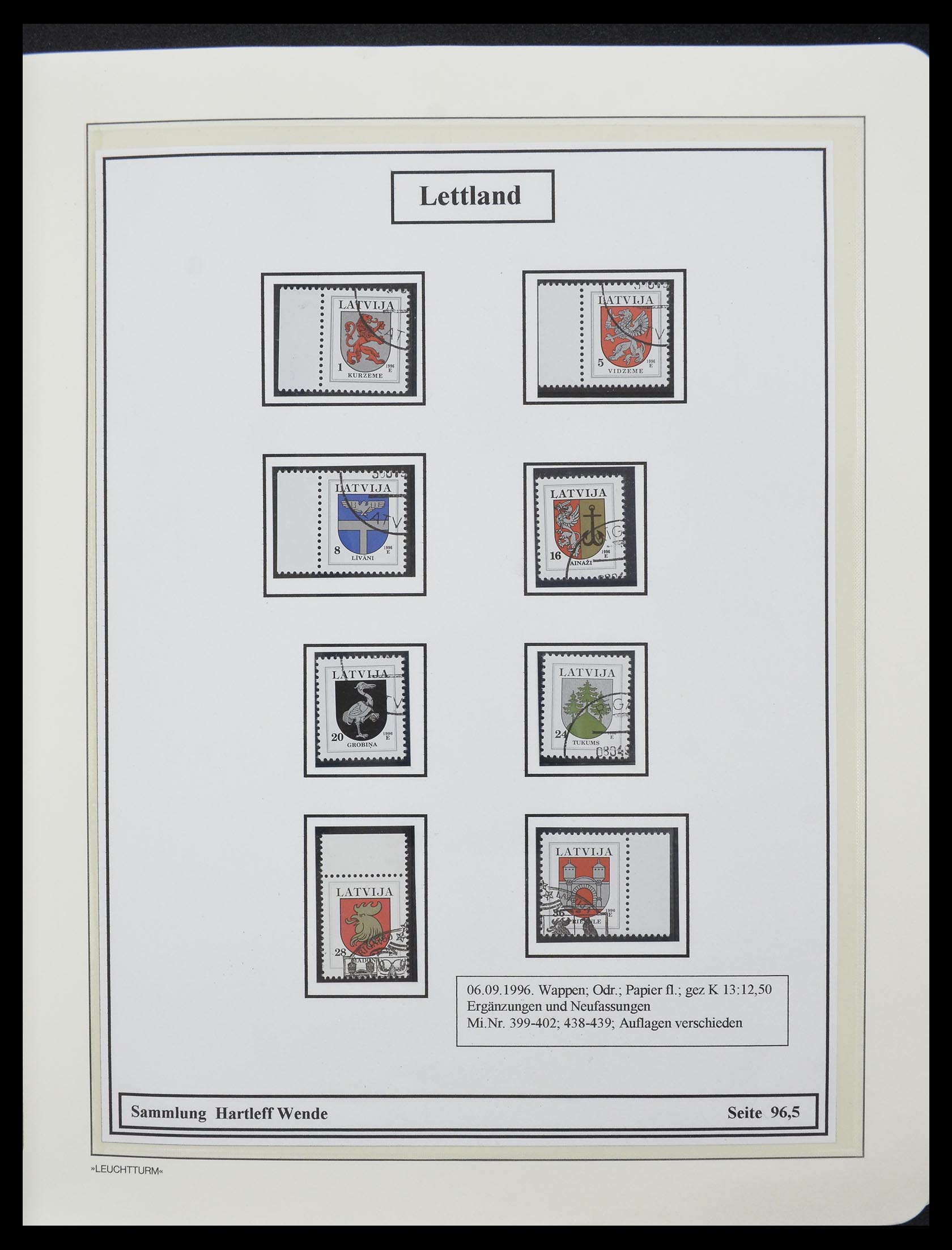 33143 022 - Postzegelverzameling 33143 Letland 1991-2009.