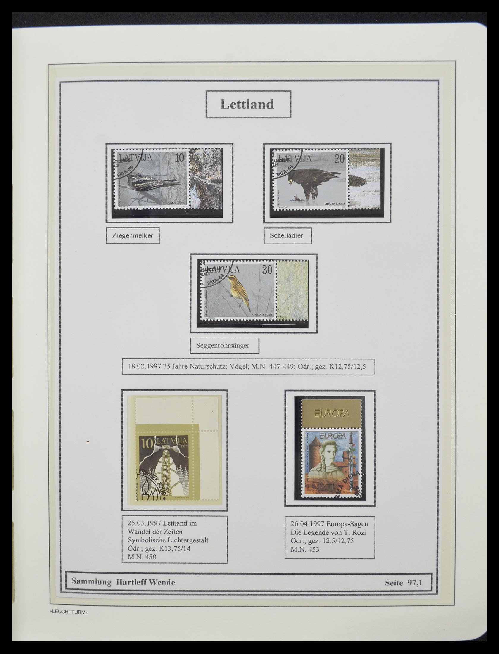 33143 024 - Postzegelverzameling 33143 Letland 1991-2009.