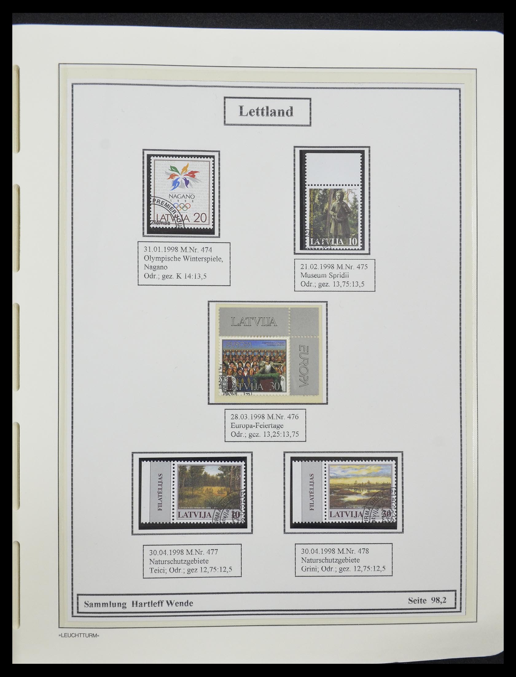 33143 030 - Postzegelverzameling 33143 Letland 1991-2009.