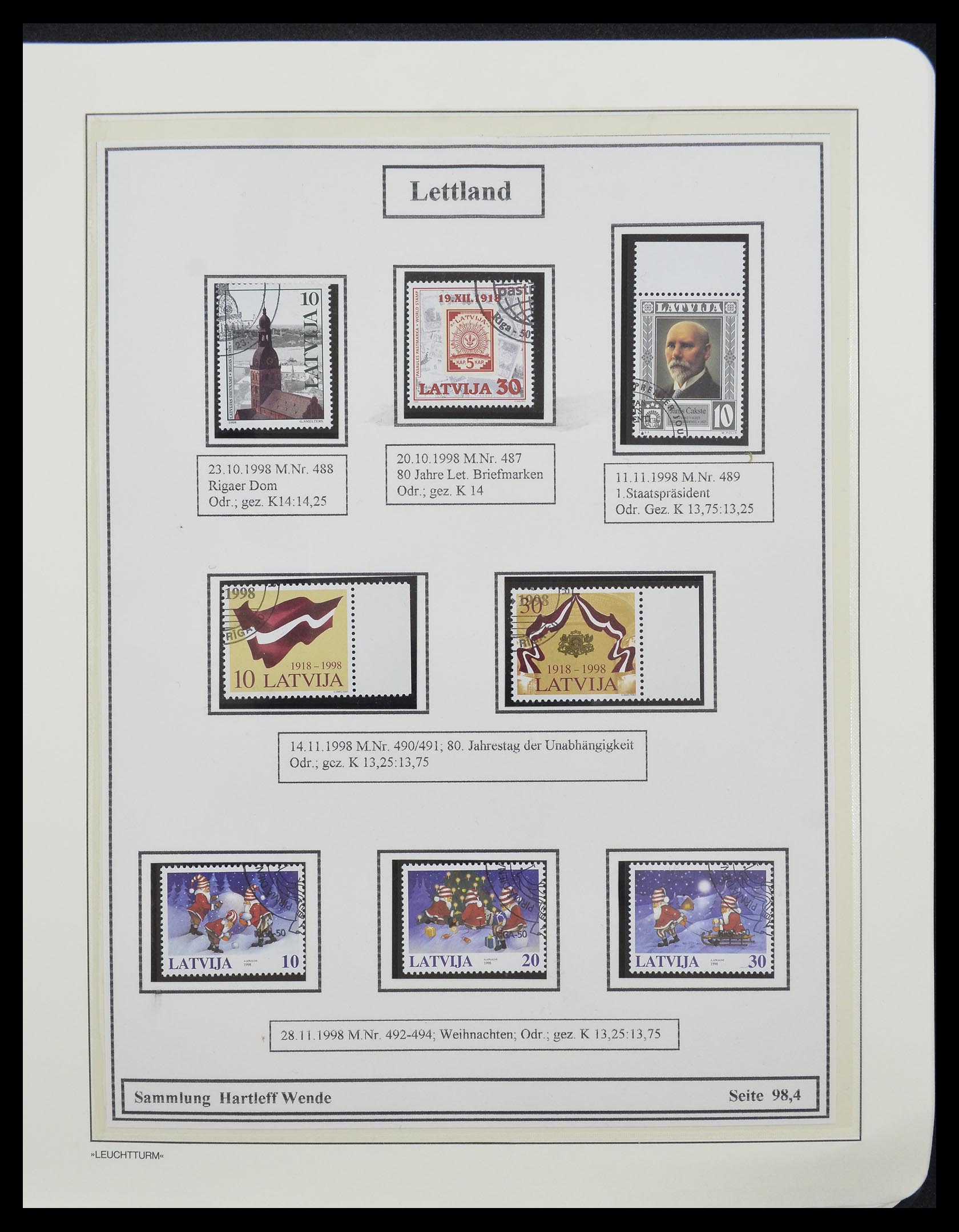 33143 032 - Postzegelverzameling 33143 Letland 1991-2009.