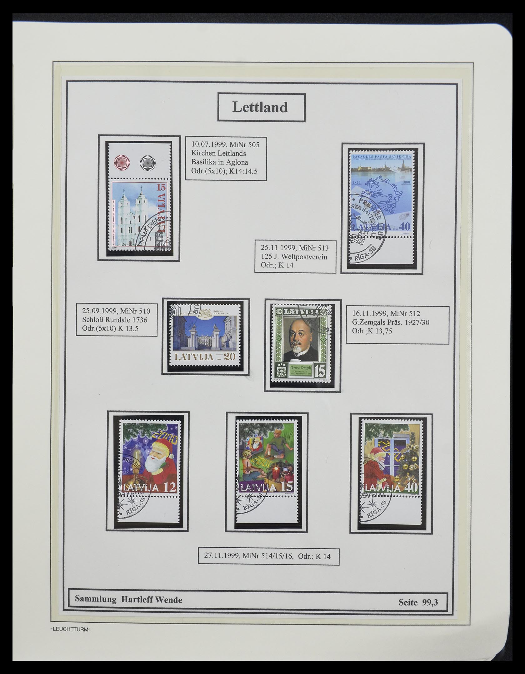 33143 036 - Postzegelverzameling 33143 Letland 1991-2009.