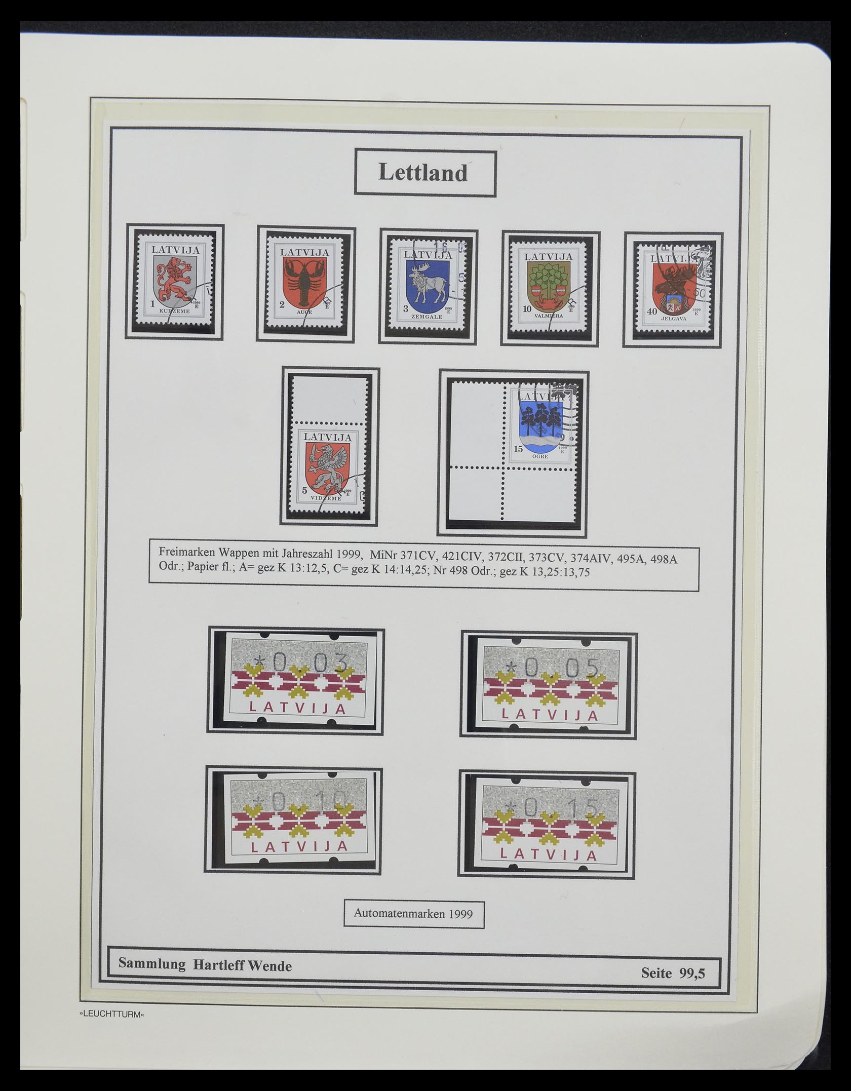 33143 038 - Postzegelverzameling 33143 Letland 1991-2009.