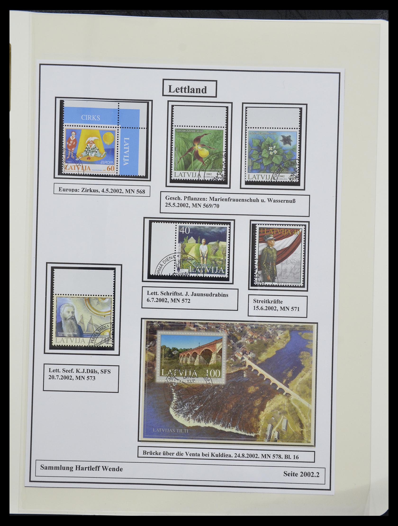 33143 051 - Postzegelverzameling 33143 Letland 1991-2009.
