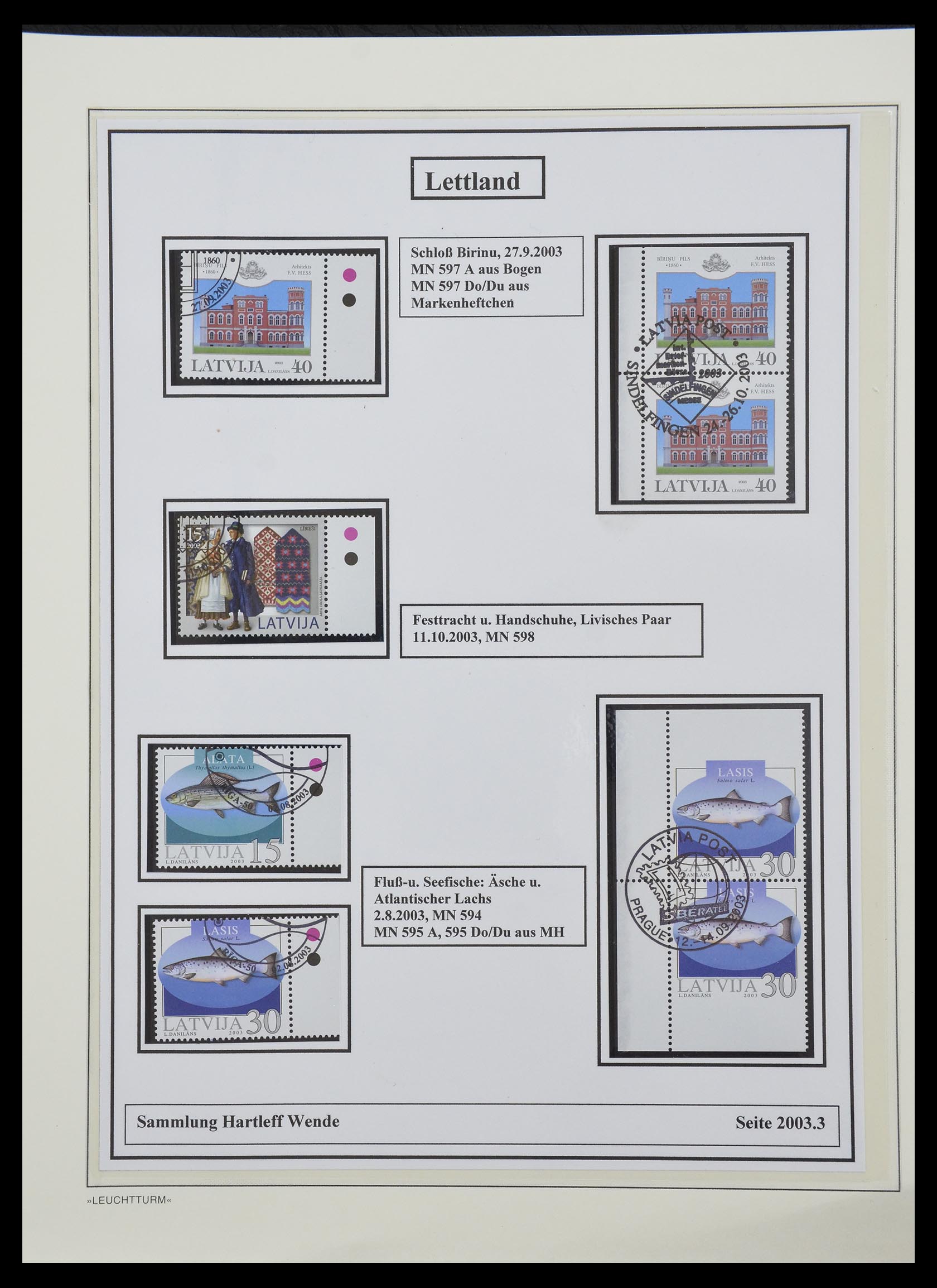 33143 056 - Postzegelverzameling 33143 Letland 1991-2009.