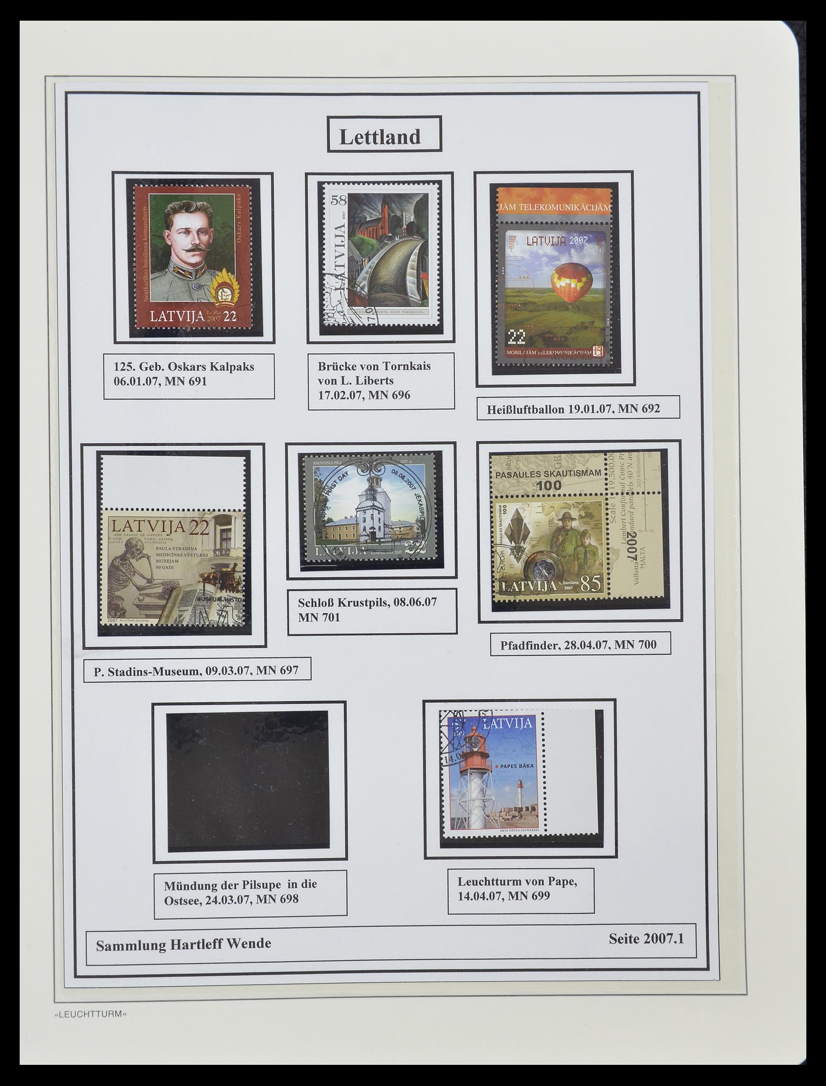 33143 083 - Postzegelverzameling 33143 Letland 1991-2009.