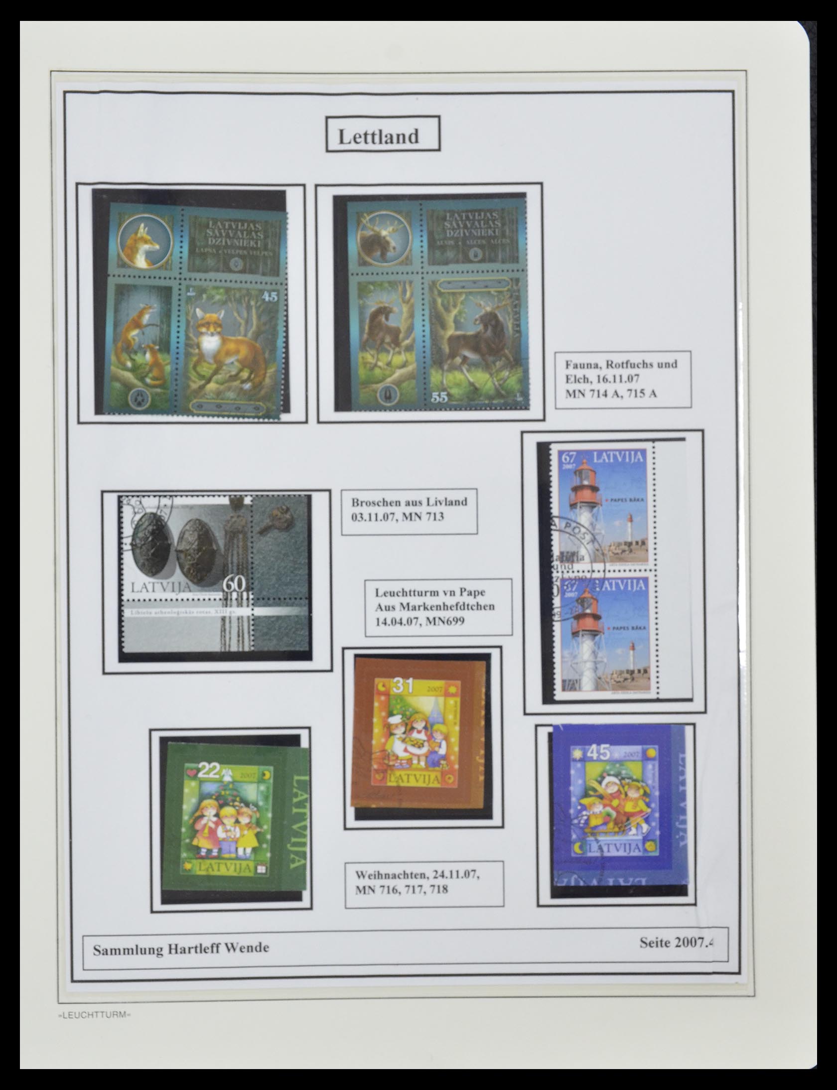 33143 086 - Postzegelverzameling 33143 Letland 1991-2009.