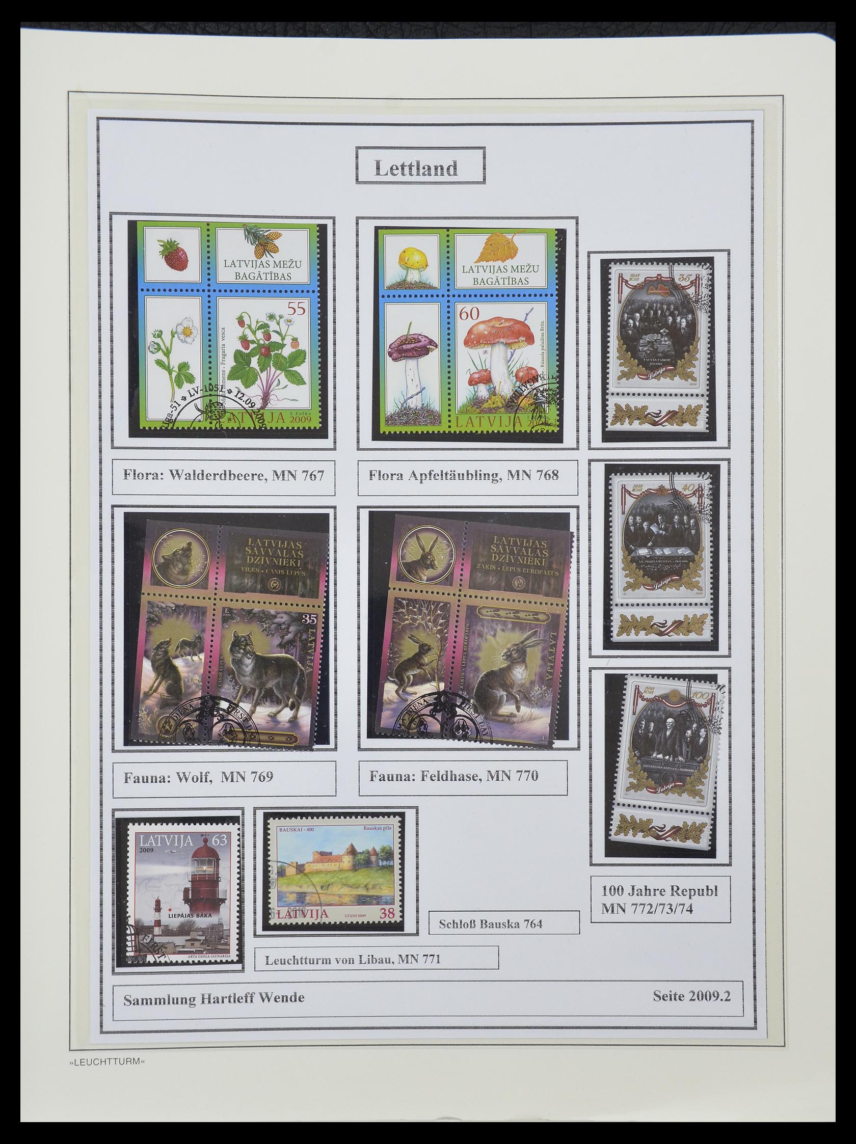 33143 093 - Postzegelverzameling 33143 Letland 1991-2009.