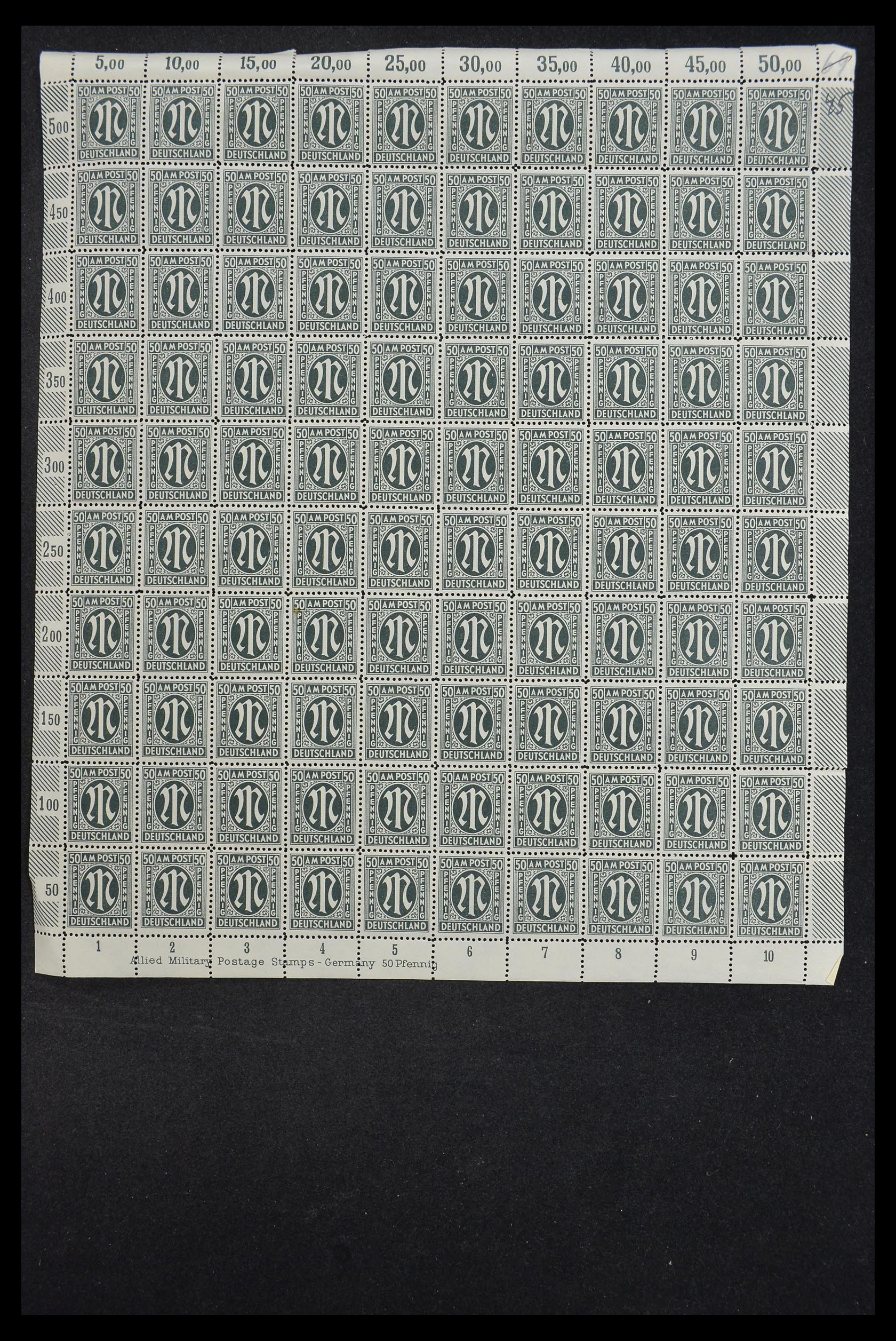 33144 005 - Stamp collection 33144 Germany British-American Zone 1945-1946.