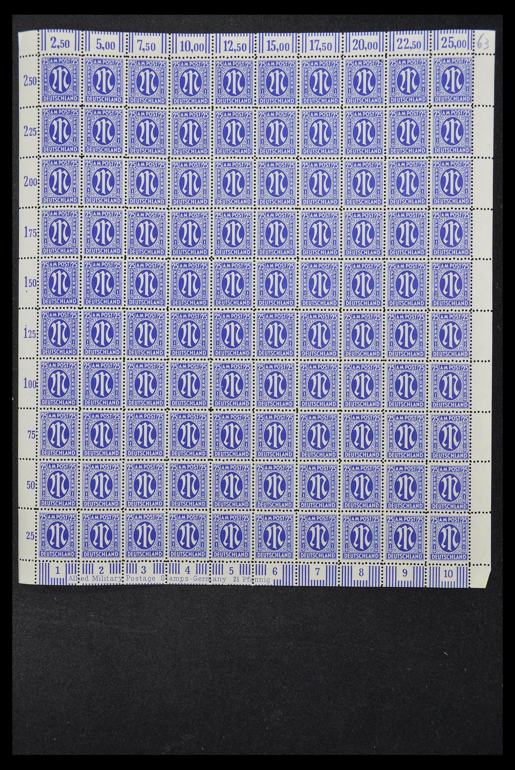 33144 007 - Stamp collection 33144 Germany British-American Zone 1945-1946.
