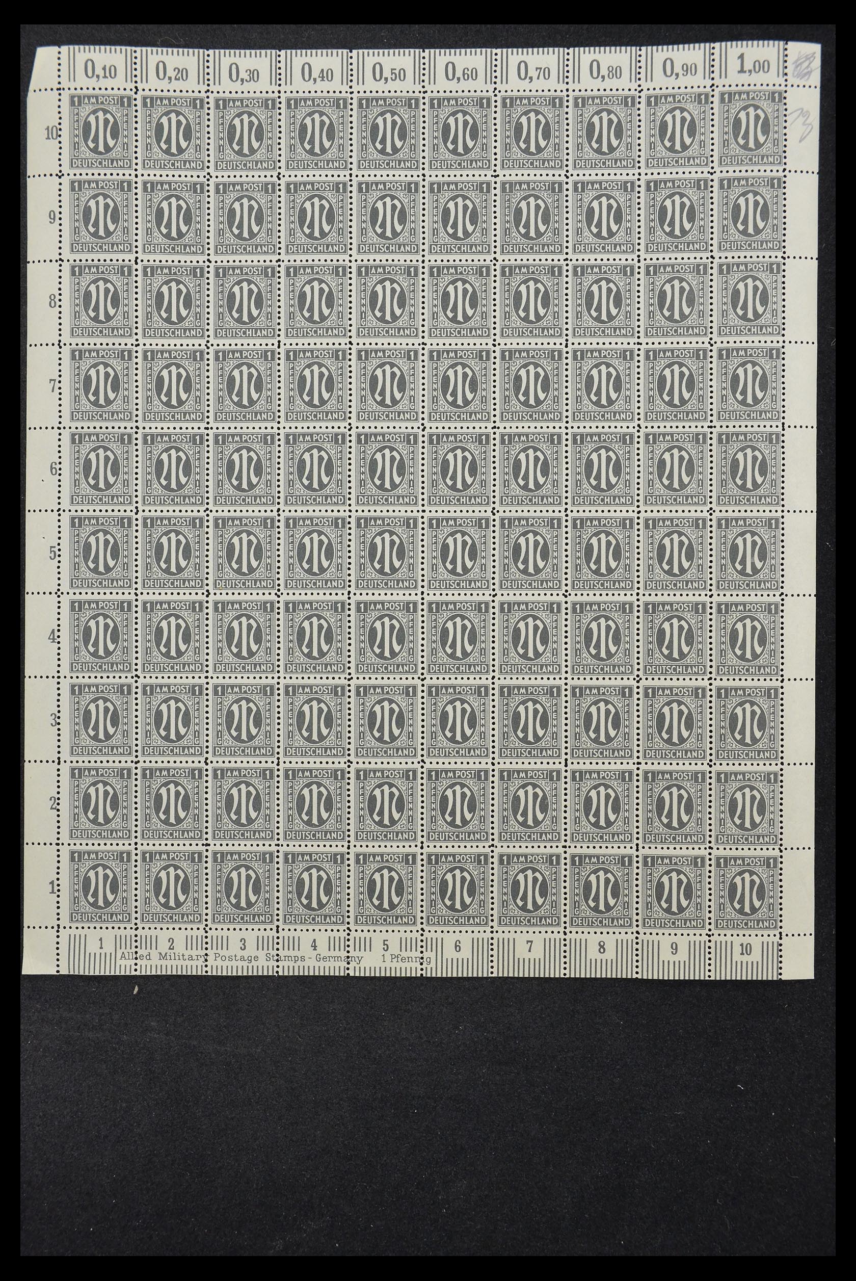 33144 009 - Stamp collection 33144 Germany British-American Zone 1945-1946.