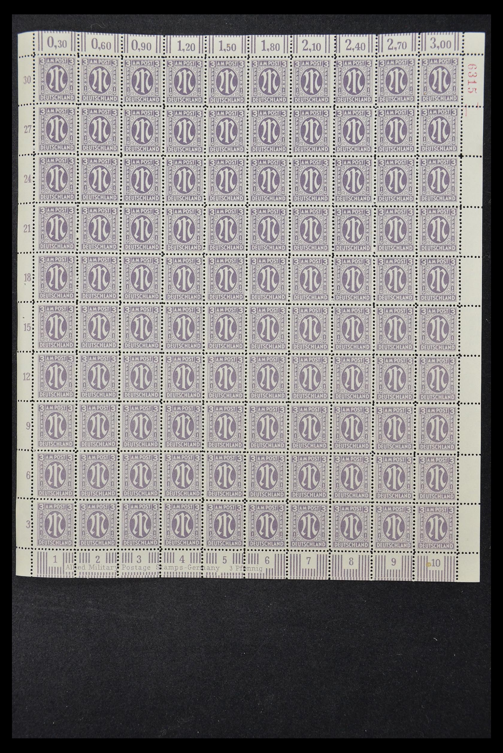 33144 011 - Stamp collection 33144 Germany British-American Zone 1945-1946.