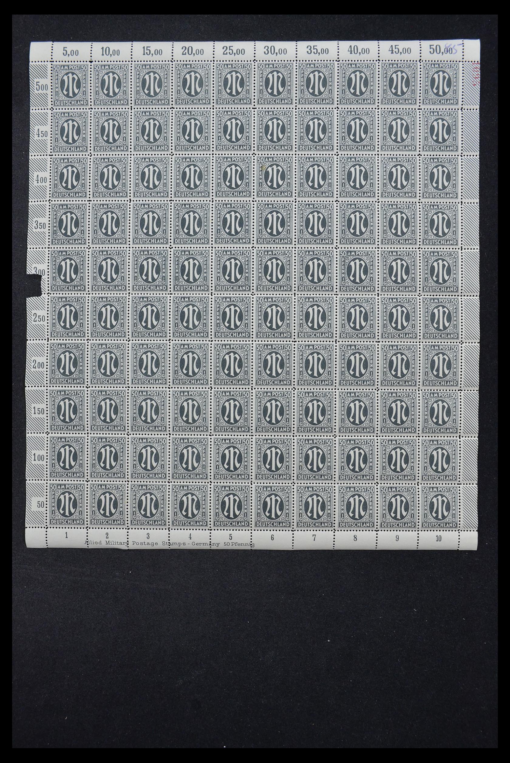 33144 017 - Stamp collection 33144 Germany British-American Zone 1945-1946.