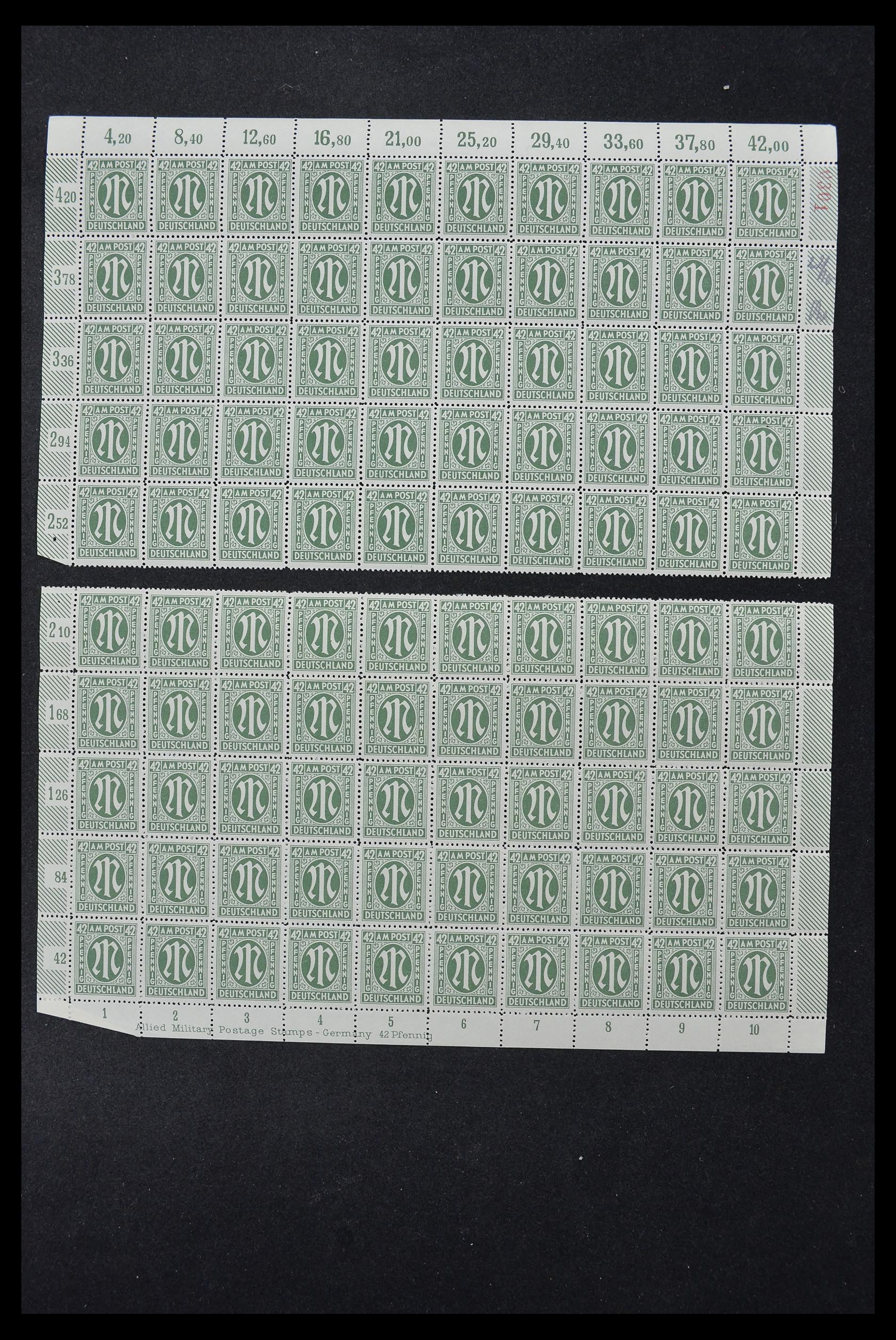33144 022 - Stamp collection 33144 Germany British-American Zone 1945-1946.