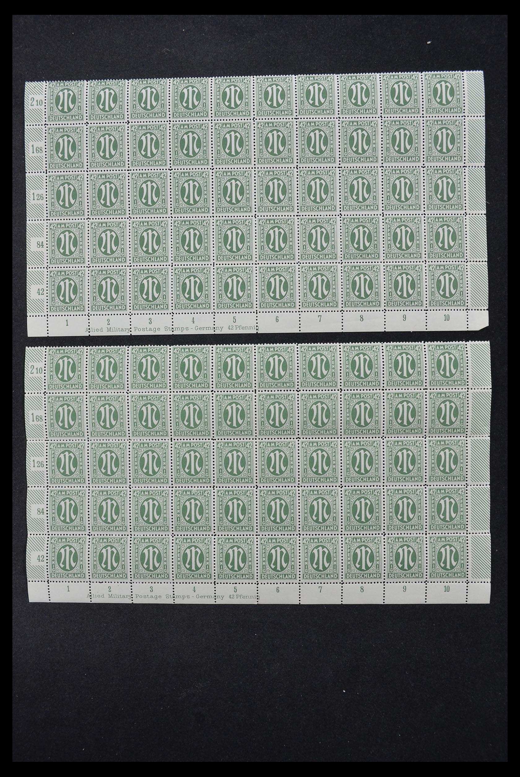 33144 023 - Stamp collection 33144 Germany British-American Zone 1945-1946.