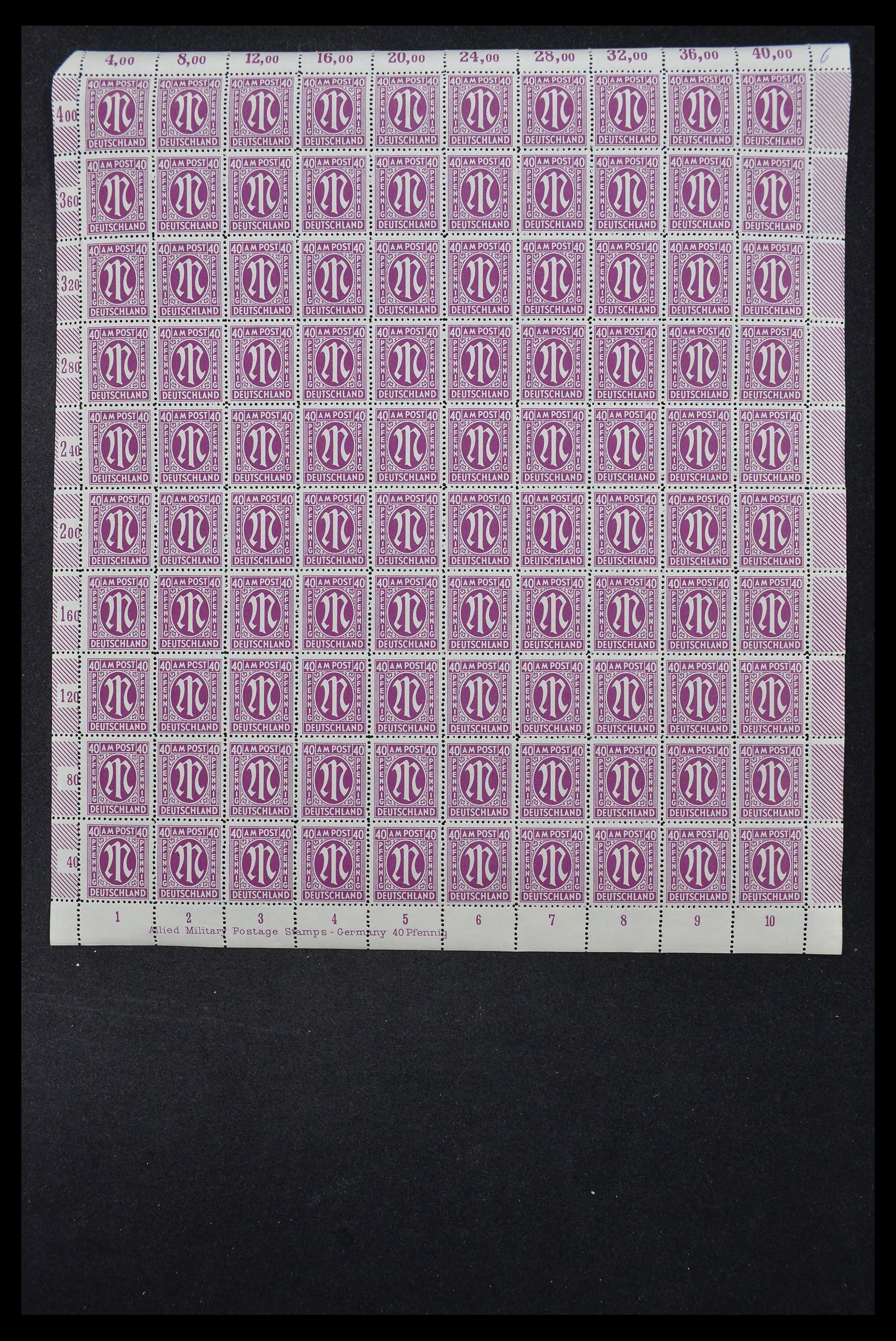 33144 024 - Stamp collection 33144 Germany British-American Zone 1945-1946.